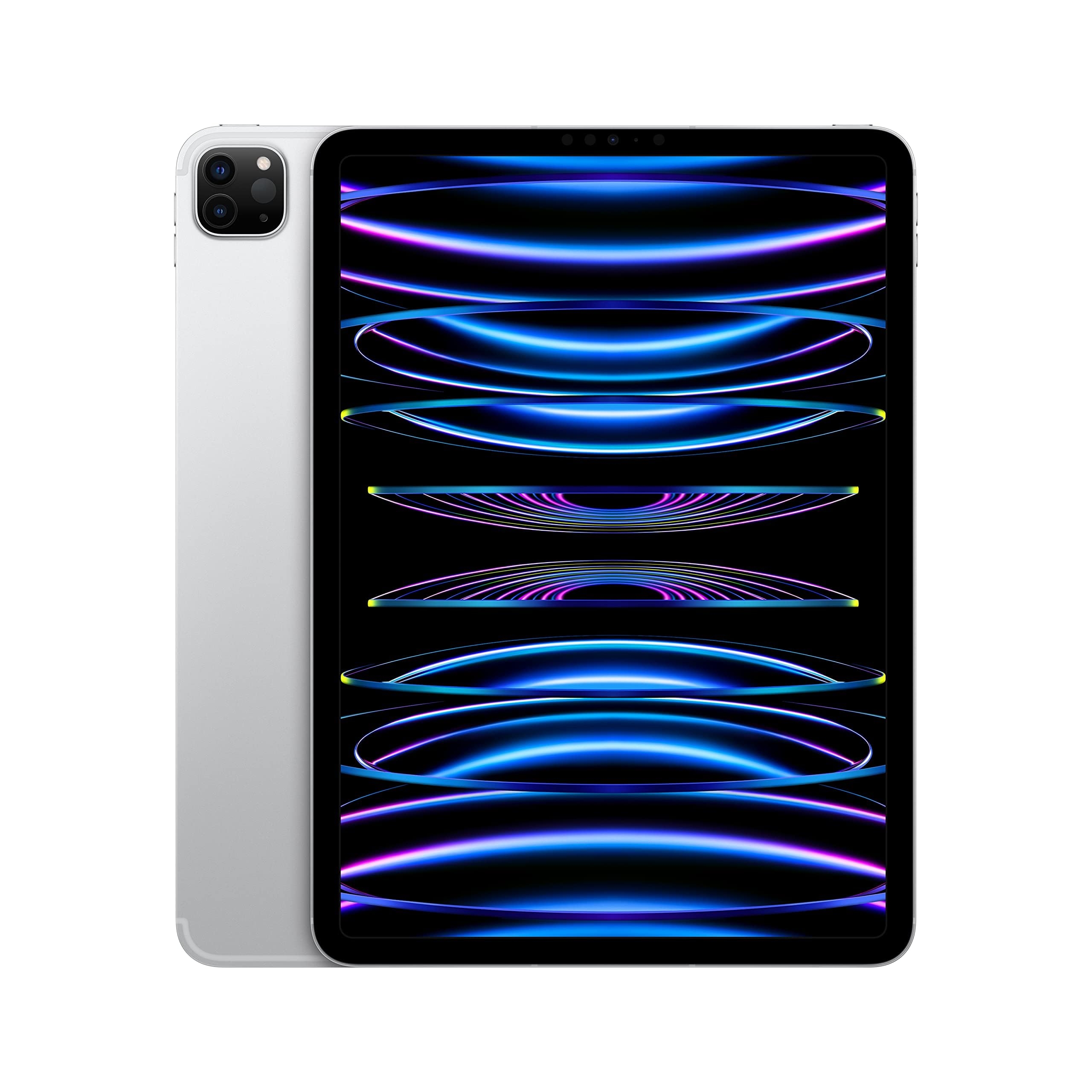 2022 Apple iPad Pro (11-inch, Wi-Fi + Cellular, 128GB) - Silver (Renewed)