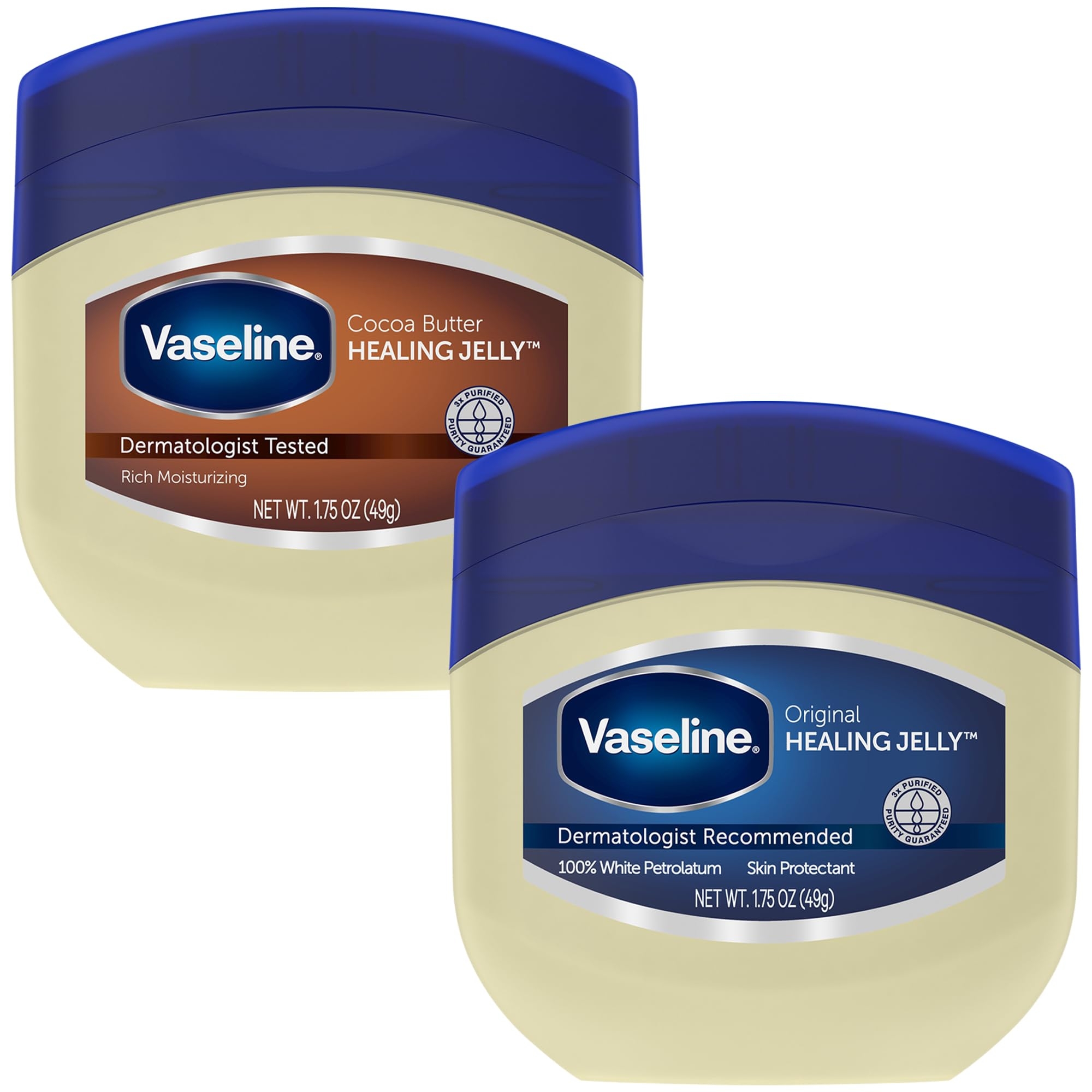 Vaseline Healing Jelly Travel-Size (Variety Pack) Cocoa Butter, Original
