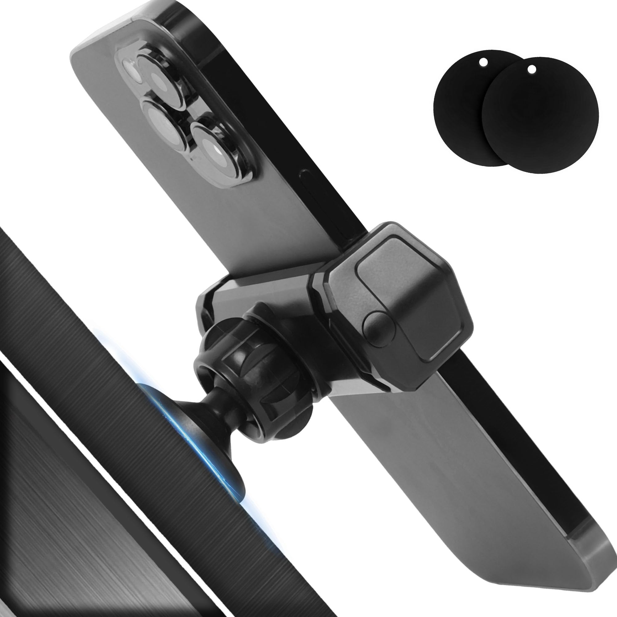 TUYOHW Gym Magnetic Phone Holder 360 Adjustable Magnetic Phone Mount for Gym Magnet Phone Holder Attach to Metal Surface Gym Accessories Compatible with All Smartphones 4.7-7"