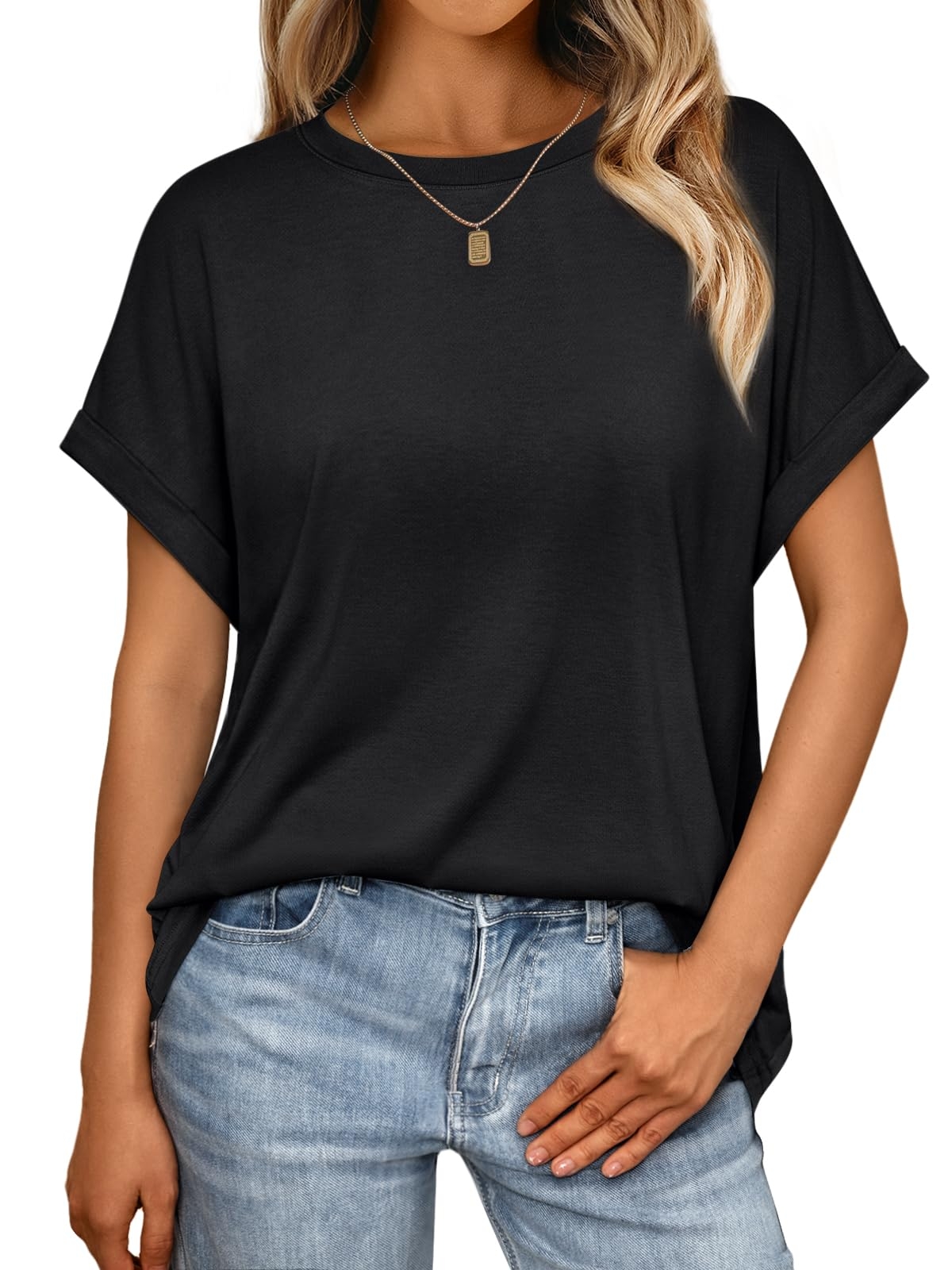 AUTOMET Womens Summer Tops Oversized Short Sleeve Business Casual T Shirts Trendy Fashion Clothes Spring Outfits 2025