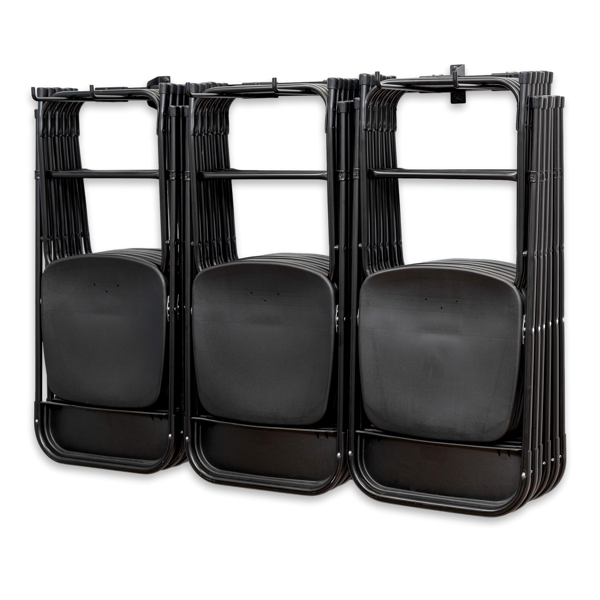 StoreYourBoard Chair Storage Rack Triple – Heavy Duty Folding Chair Rack for Home & Garage Organization, Holds 300 lbs, Chair Hangers for Folding, Patio, Beach & Camping Chairs