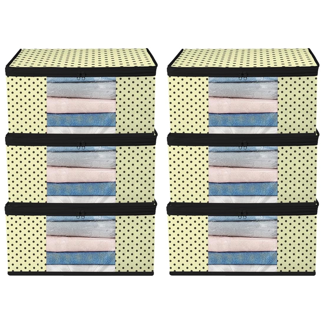 ANKIT INTERNATIONAL Non Woven Saree Cover Storage Bags for Clothes pack of 6