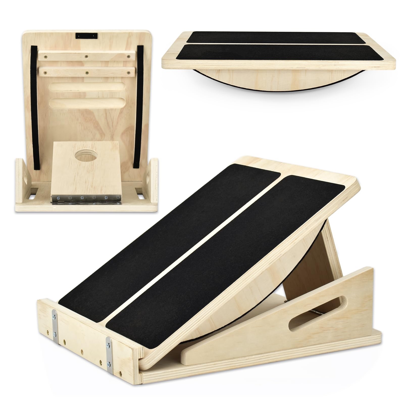 Ultimate Wobble & Slant Board Combo for Balance Training, Calf Stretching, and Core Strength – Perfect for Balance Boards、Wobble Board and Calf Stretcher Enthusiasts