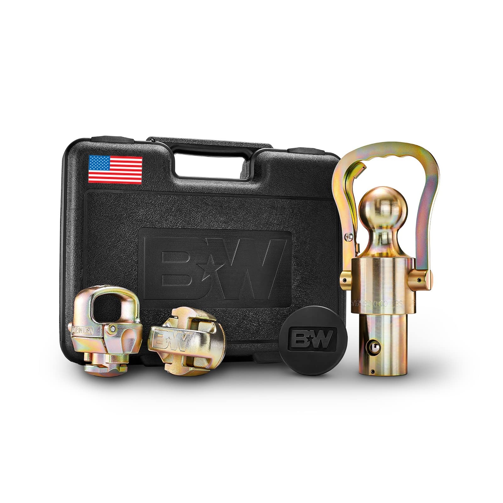 B&W Trailer Hitches American-Made OEM Gooseneck Ball & Safety Chain Kit for Ford, GM, Nissan - GNXA2061