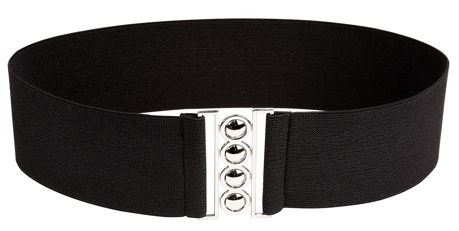 Modeway Women's Wide Stretch Belts Retro Fashion Elastic Cinch Corset Waist Belt For Dresses