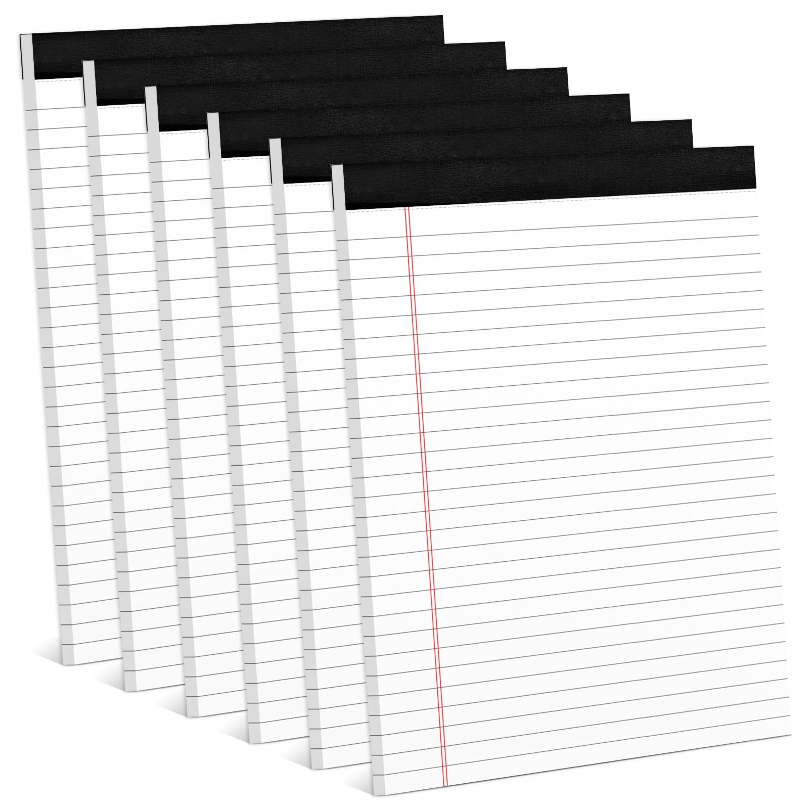 6 Pack 8.5 x 11 Legal Pads for Office Supplies Paper Pads 8.5 x 11 White Note Pads for Work Lined Writing Pads Notebook White Legal Pads Wide Ruled Notepads 30 Sheets Per Writing Pad Legal Note Pad