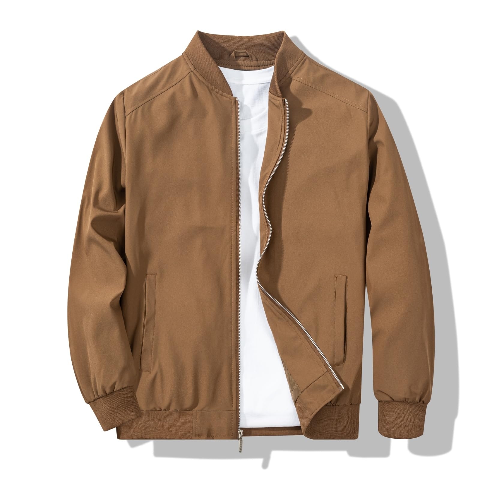 XiaoYouYu Men's Bomber Jacket Fashion Stylish Lightweight Windbreaker Spring Fall Casual Jackets for Men