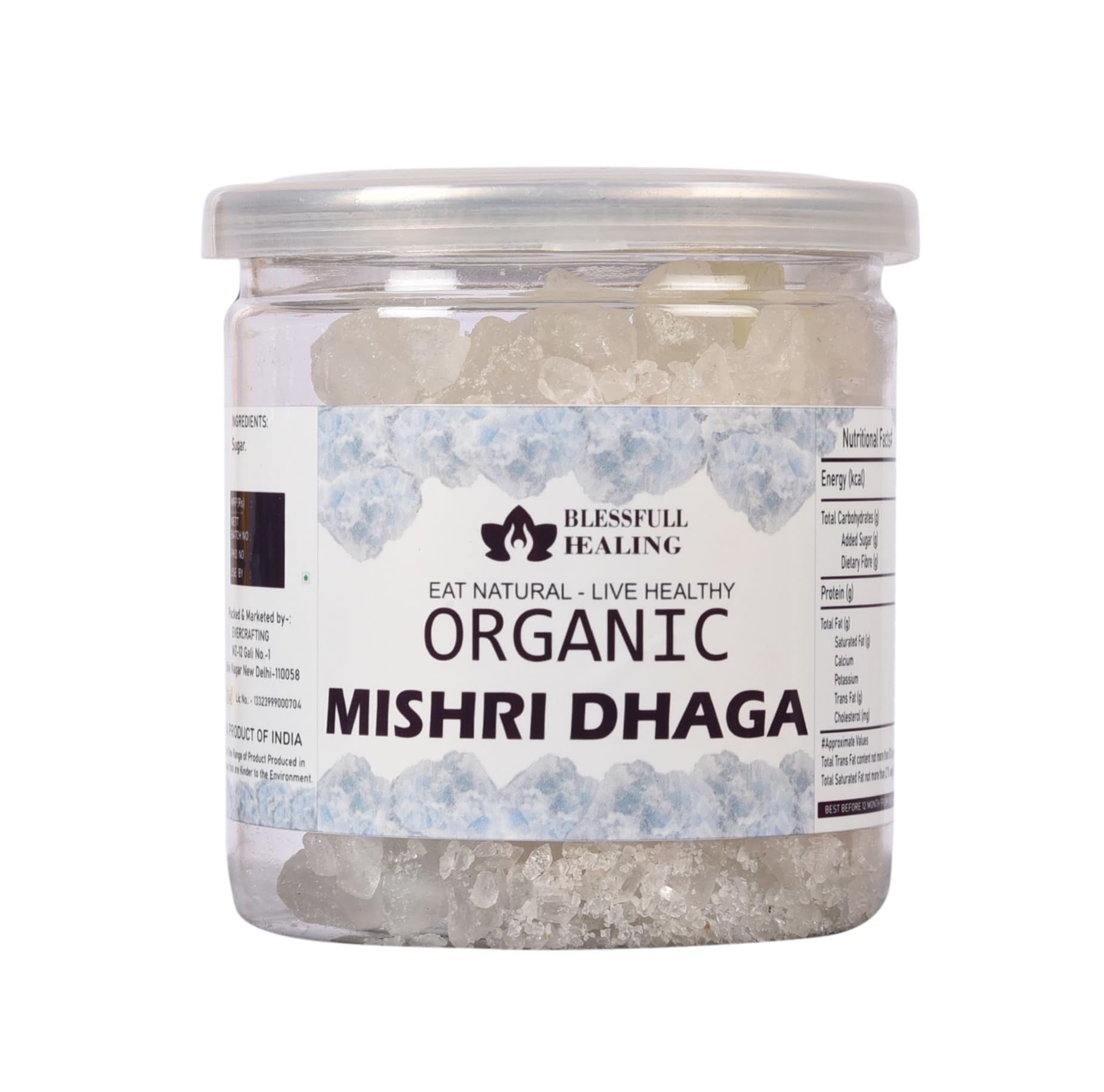 Blessfull Healing Organice Mishri Dhaga 1 lb (453 Gram) Airtight Container