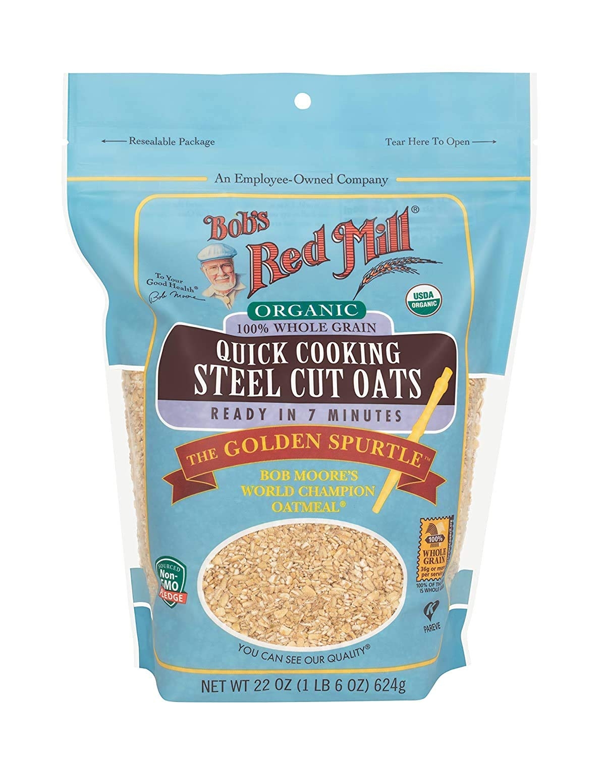 Bob's Red Mill Organic Quick Cook Steel Cut Oats, 22 Ounce