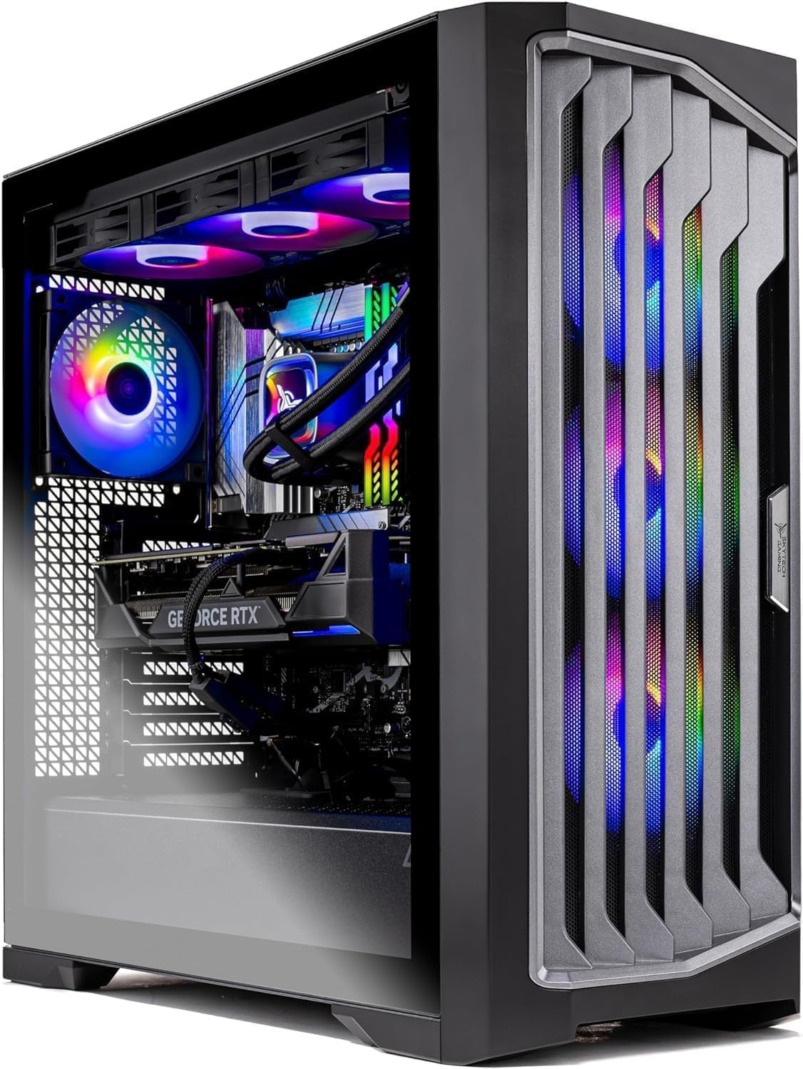 Skytech Legacy 4 Gaming PC Desktop, Ultra 9 285K 3.7 GHz(5.7 GHz Turbo), NVIDIA RTX 5090 32GB, Z890 Board, 2TB Gen5 NVMe SSD, 64GB DDR5 RAM, 1200W Gold PSU, 420mm ARGB AIO, Wi-Fi, Win 11