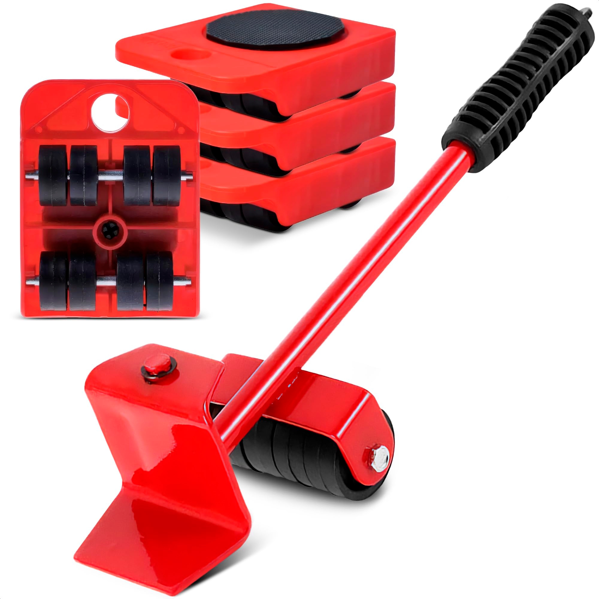 Heavy Furniture Movers with Wheels - Furniture Lifter Tool Set with Appliance Slider for Tile and Hardwood Floors, Weight Load Up to 220 Lbs - Compact Design, Easy-to-Use for Heavy Household Items