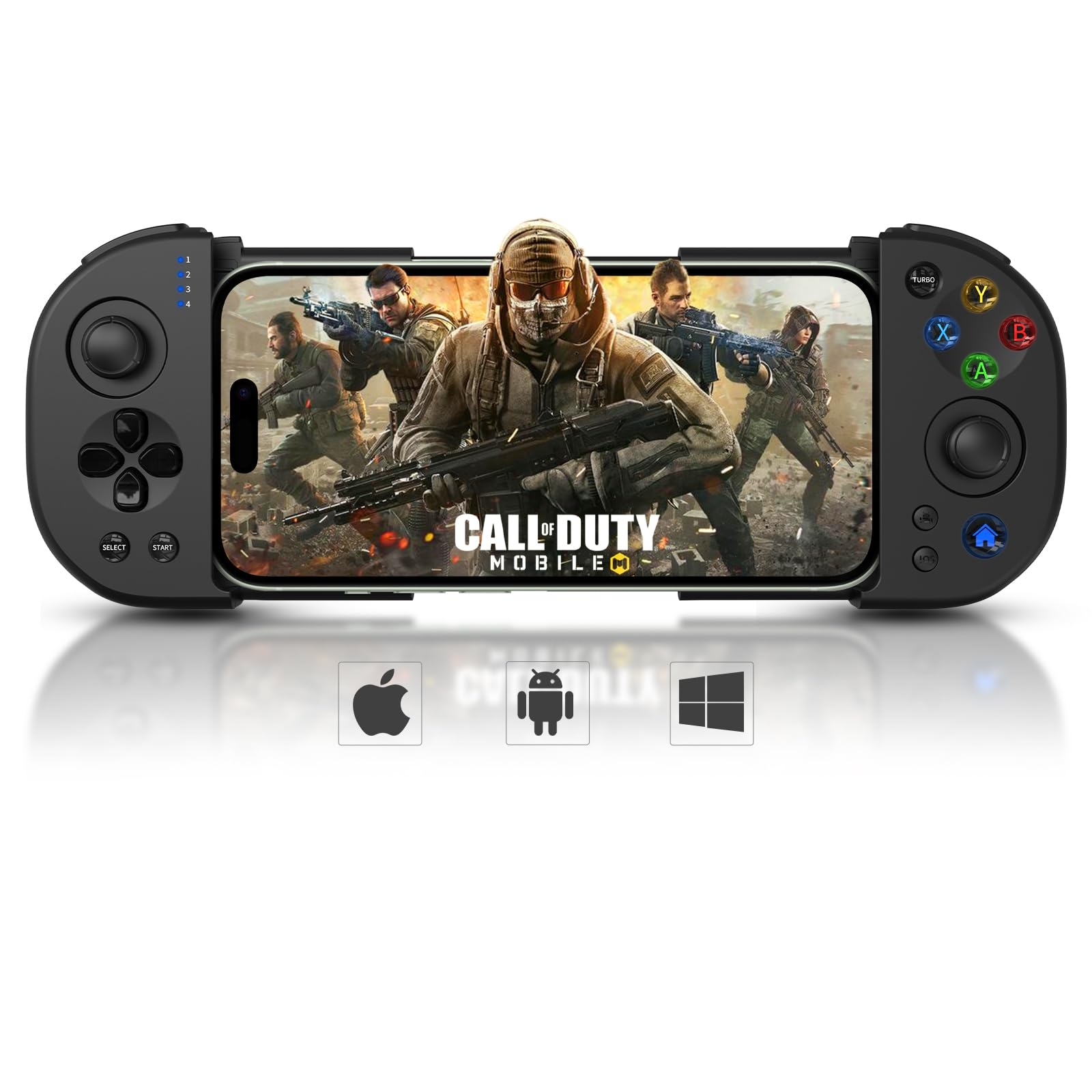 Joso Phone Controller for iPhone, Android, wireless Game Joystick with Hall Effect Joystick/Turbo, Gaming Controller for iPhone 16/15/14/13/12 Series, Galaxy S24/23/S22/S21 Series Play Roblox & More