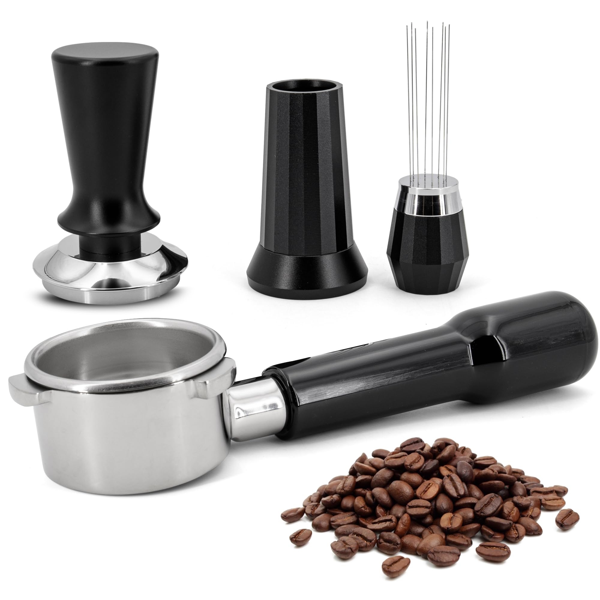 54mm Espresso Kit for Breville Machines - Precision Tamper with Spring, WDT Tool & Aluminum Alloy Accessories - Fits Bambino, Barista Express & Touch