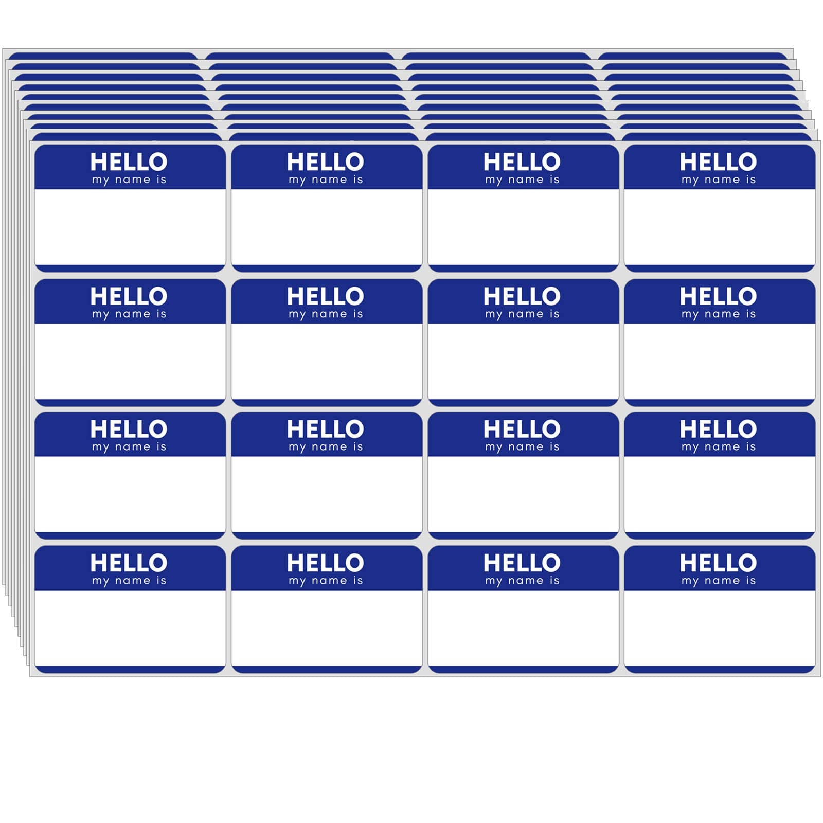 Zacool 480 Pcs Name Tag Stickers (3"x 2") Identification Badges, Peel and Stick 'Hello My Name is' Tags for Themed Party, Family, Home, School, Office, Conferences