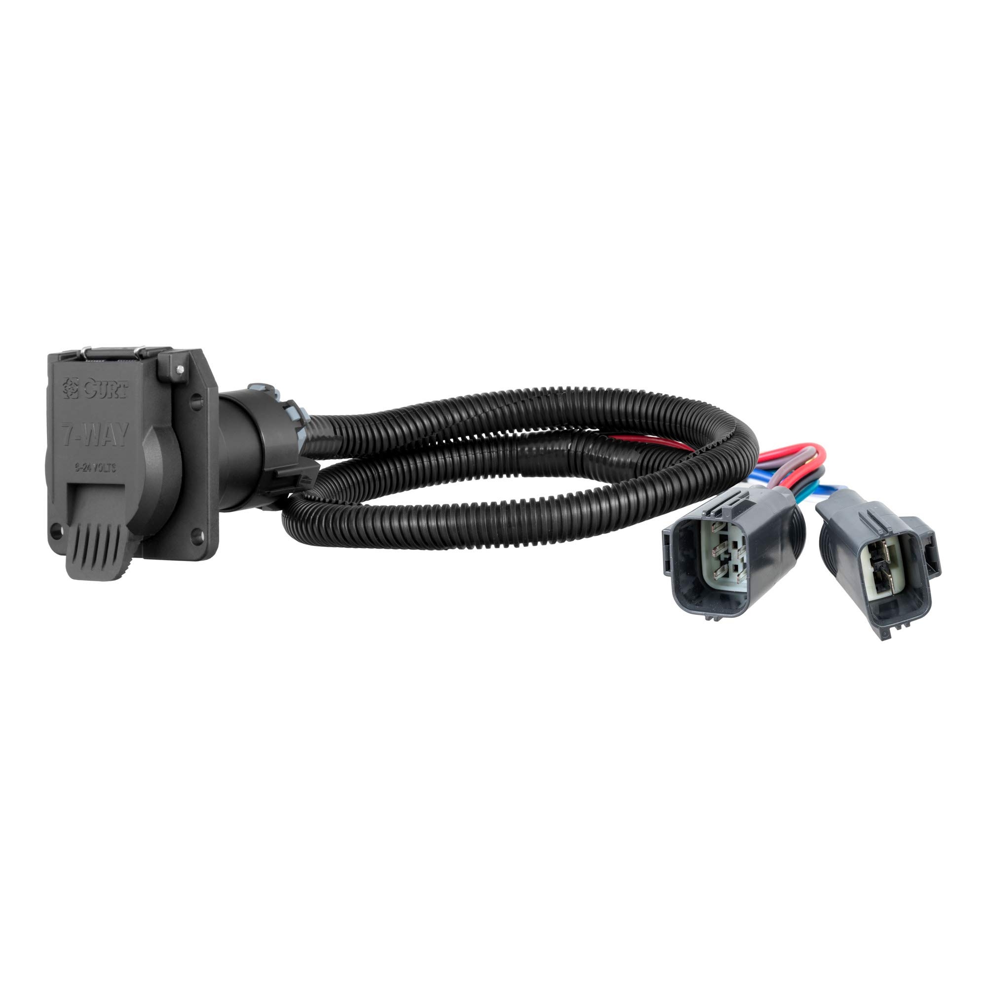 CURT 56443 Vehicle-Side Custom RV Blade 7-Pin Trailer Wiring Harness, Fits Select Ford F-250, F-350, F-450 Super Duty, Black