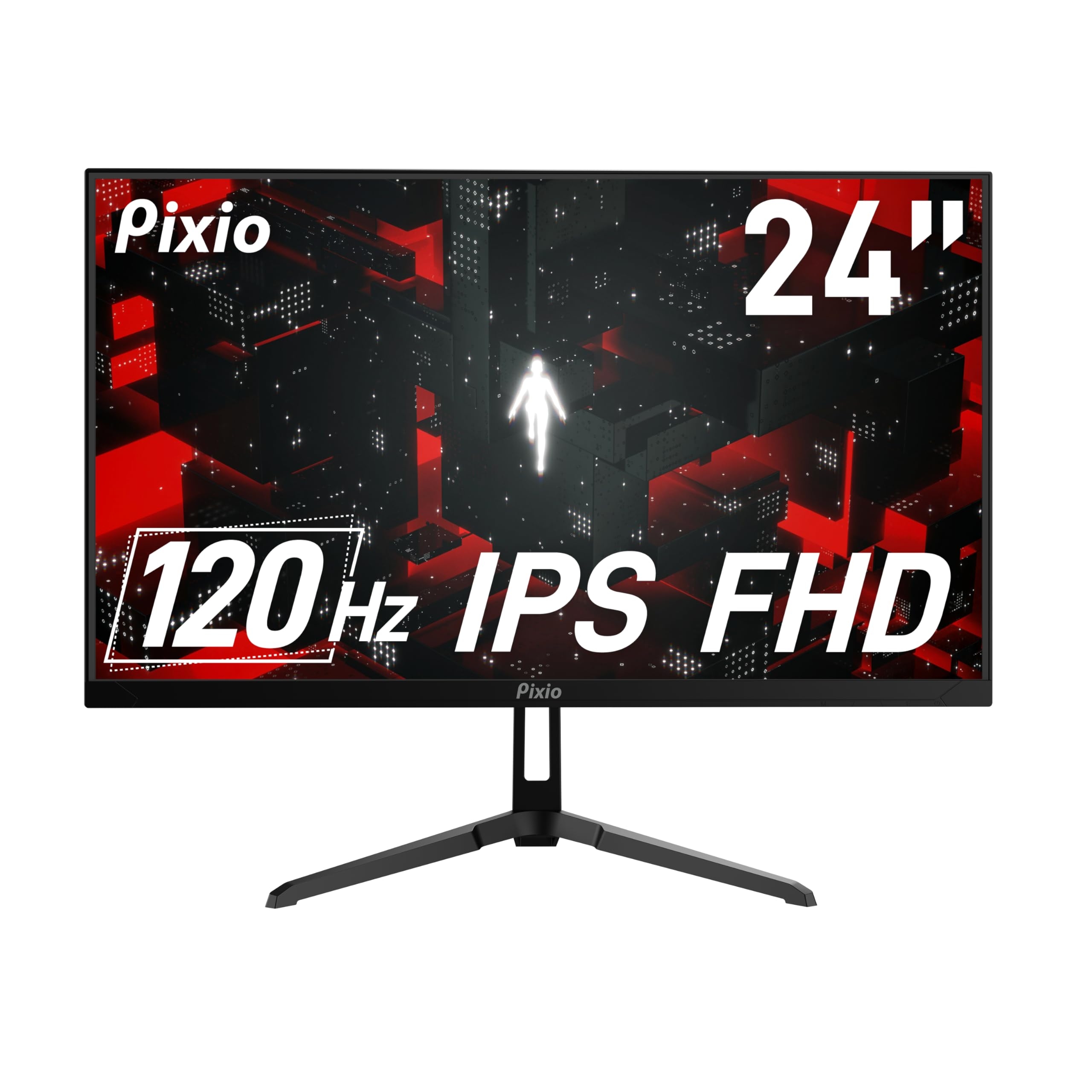 Pixio PX246 Wave 24 inch 120Hz Refresh Rate FHD 1080p Resolution IPS Panel 4ms GTG Response Time Gaming Monitor with Adaptive Sync