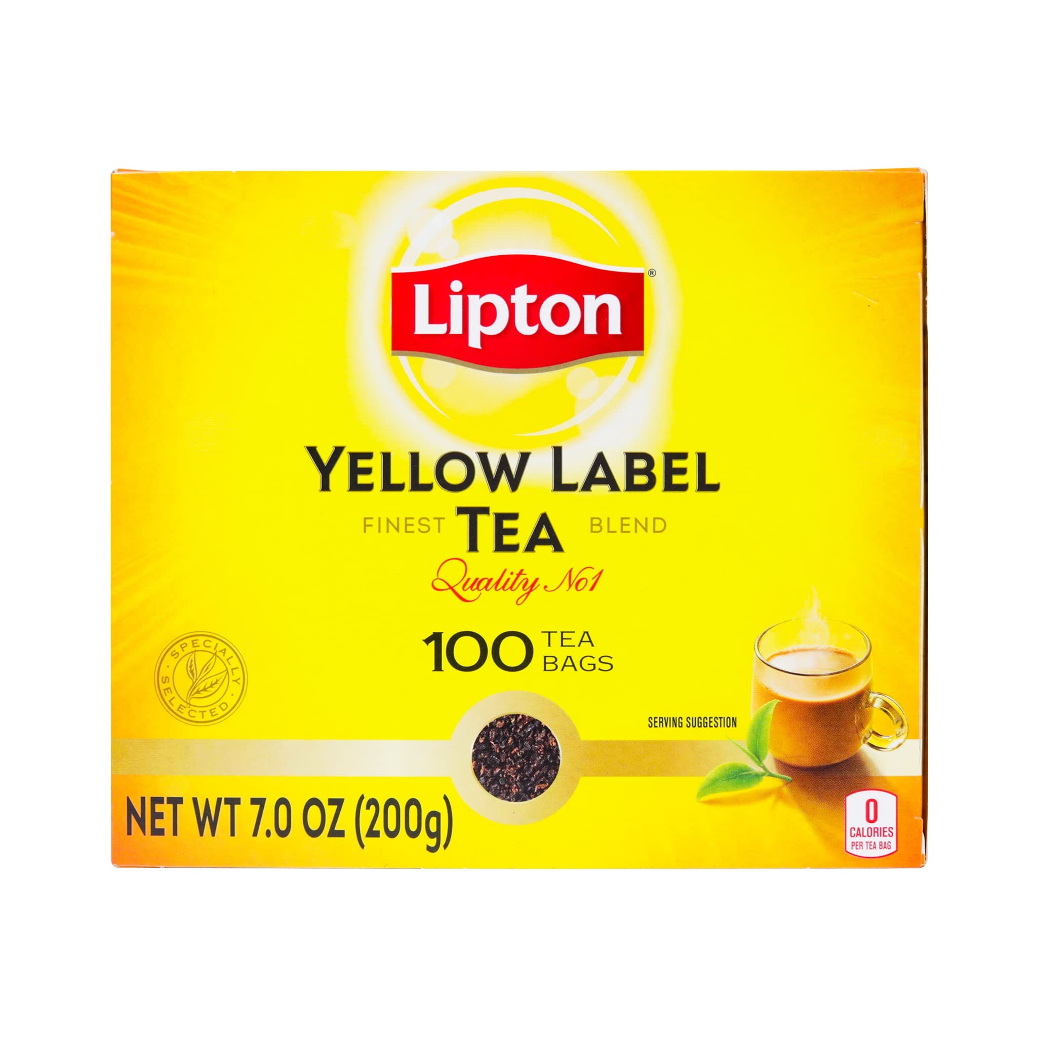 Lipton Yellow Label Tea | International Blend | Lipton Tea Bags |Black Tea| Premium Quality | 200 Grams (Pack of 1)