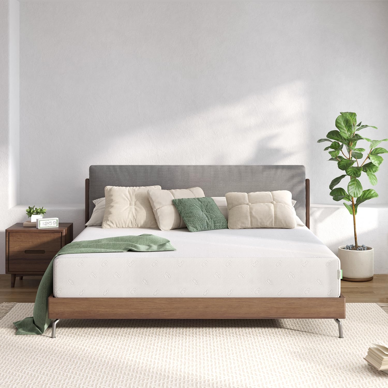 Novilla King Mattress, 12 Inch King Size Memory Foam Mattress with Comfort Foam for Pressure Relief & Cool Fresh Sleep, Removable Washable Cover,Mattresses in a Box,Medium Firm