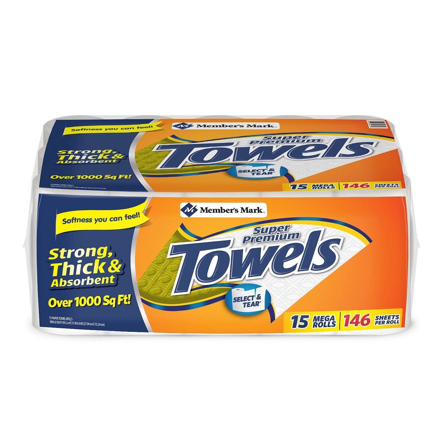 Member's Mark Super Premium Paper Towels (15 rolls, 150 sheets/roll) (2 Pack)