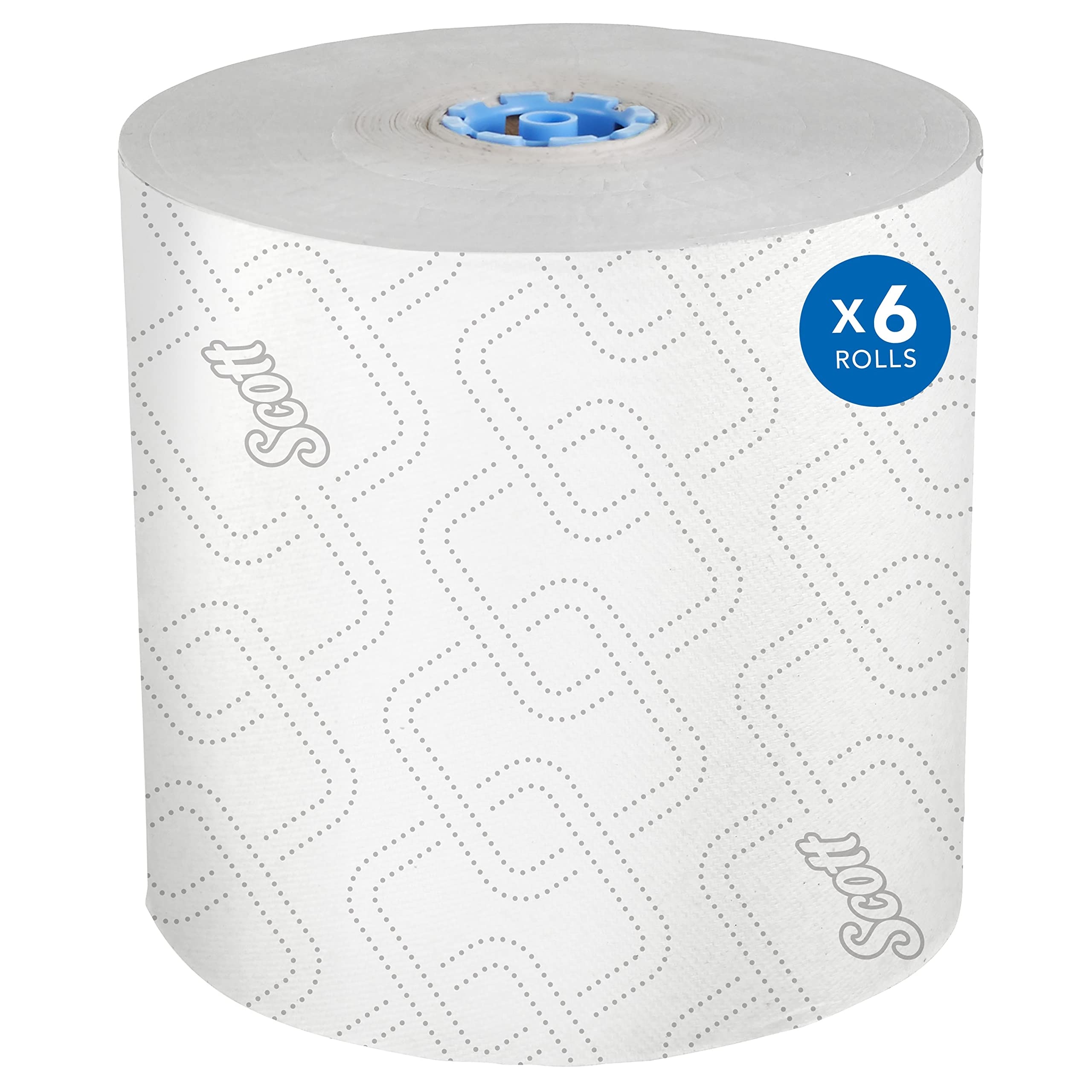 Scott Professional Pro High-Capacity Hard Roll Paper Towels, Bulk (53925), Elevated Design, Absorbency Pockets, White, for ScottBrand Blue Core Dispensers (6 Rolls at 700' Each, 4,200'/Case)