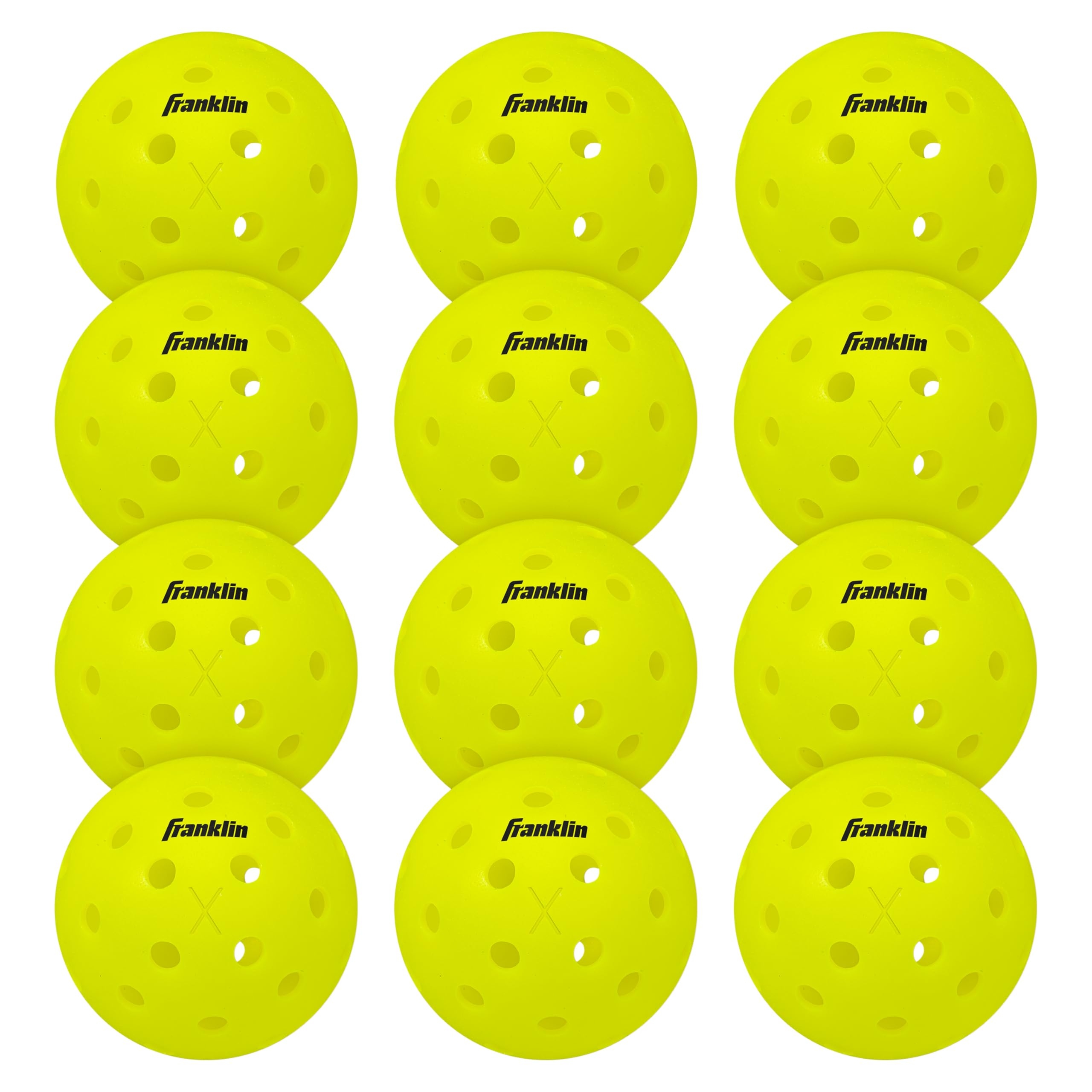 Franklin Sports X-40 Outdoor Pickleballs - Official Ball of USA Pickleball, APP Tour + Pickleball US Open - 3 Packs, 12 Packs, 36 Pickleball Buckets, 50, 100 + 400 Bulk Packs of Regulation Pickleballs