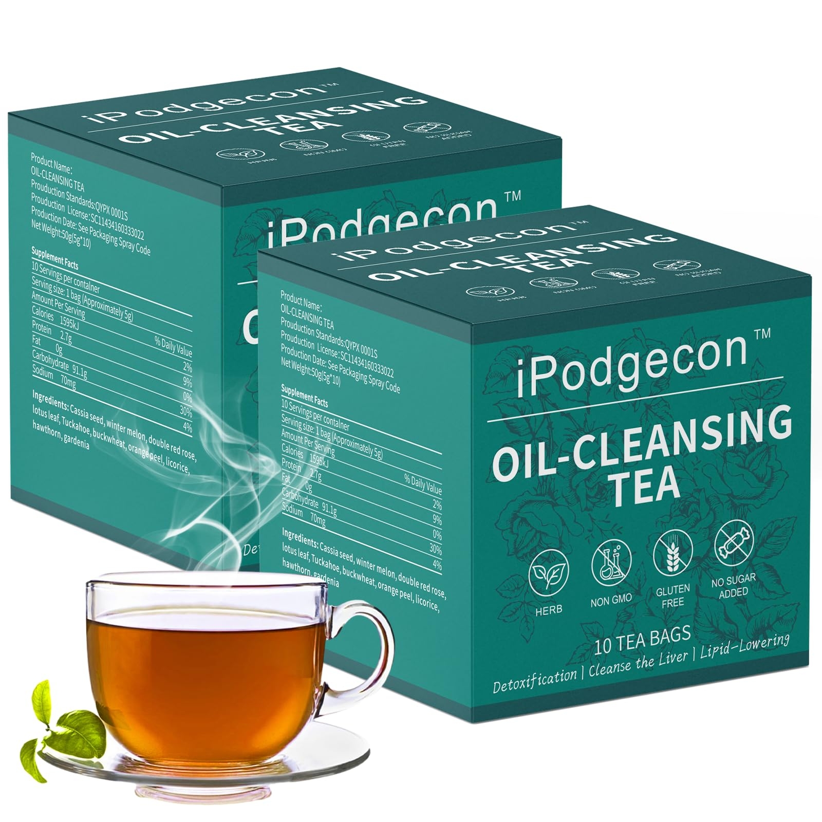Oil Cleansing Tea for Liver - 10 Herbals with Excellent Formula, Enjoy the Gentle Touch of Mild Herbs Oil Reducing Tea (2)