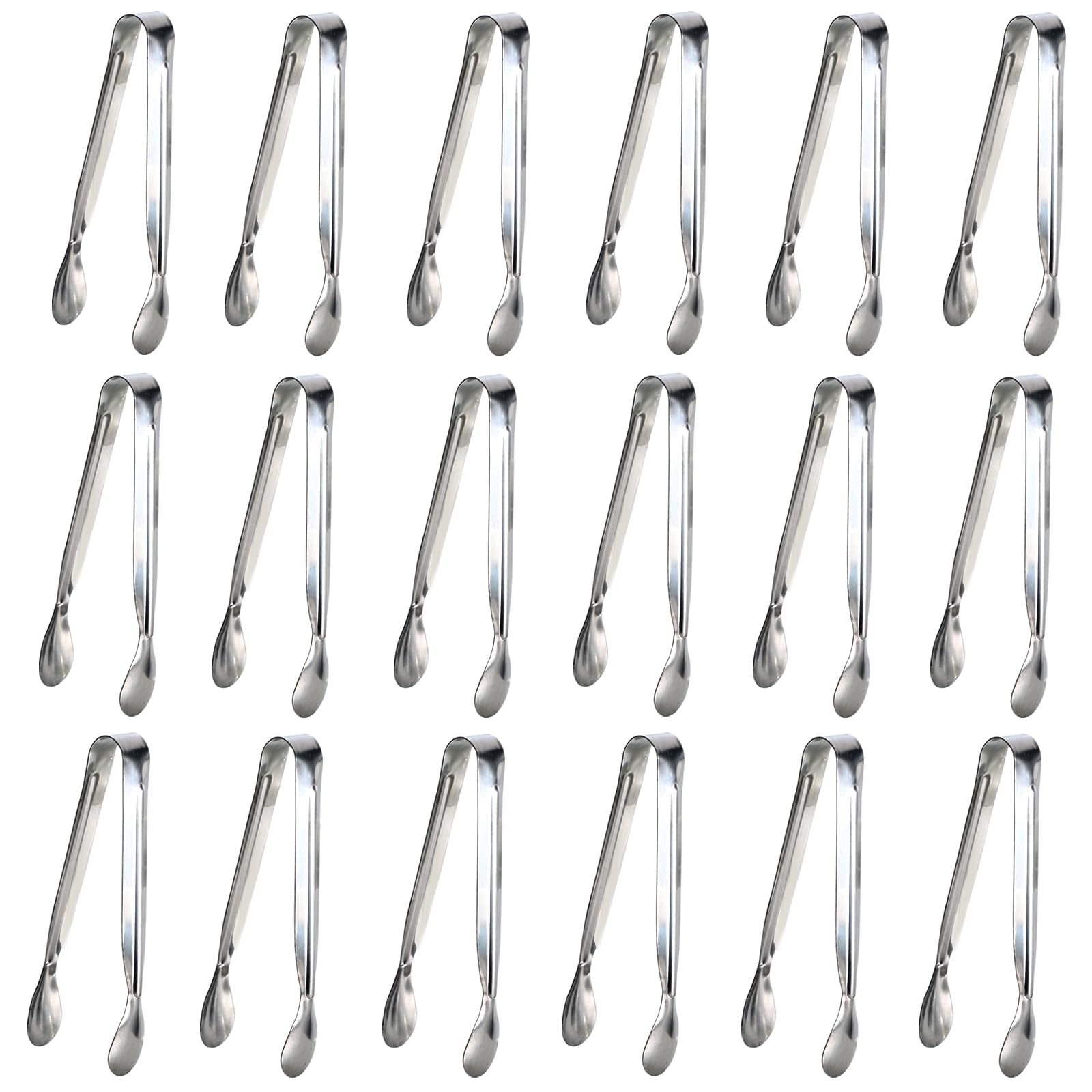 18PCS Mini Tongs for Appetizers, 5Inch Serving Tongs, Ice Tong Appetizer Tong, Small Tongs for Serving Food, Kitchen Utensils for Sugar Cubes, Coffee, Tea Party, Dessert, Charcuterie Board