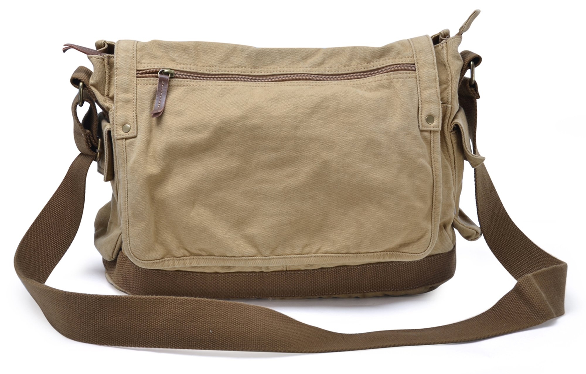 GOOTIUM Canvas Messenger Bag - Vintage Cross Body Shoulder Satchel