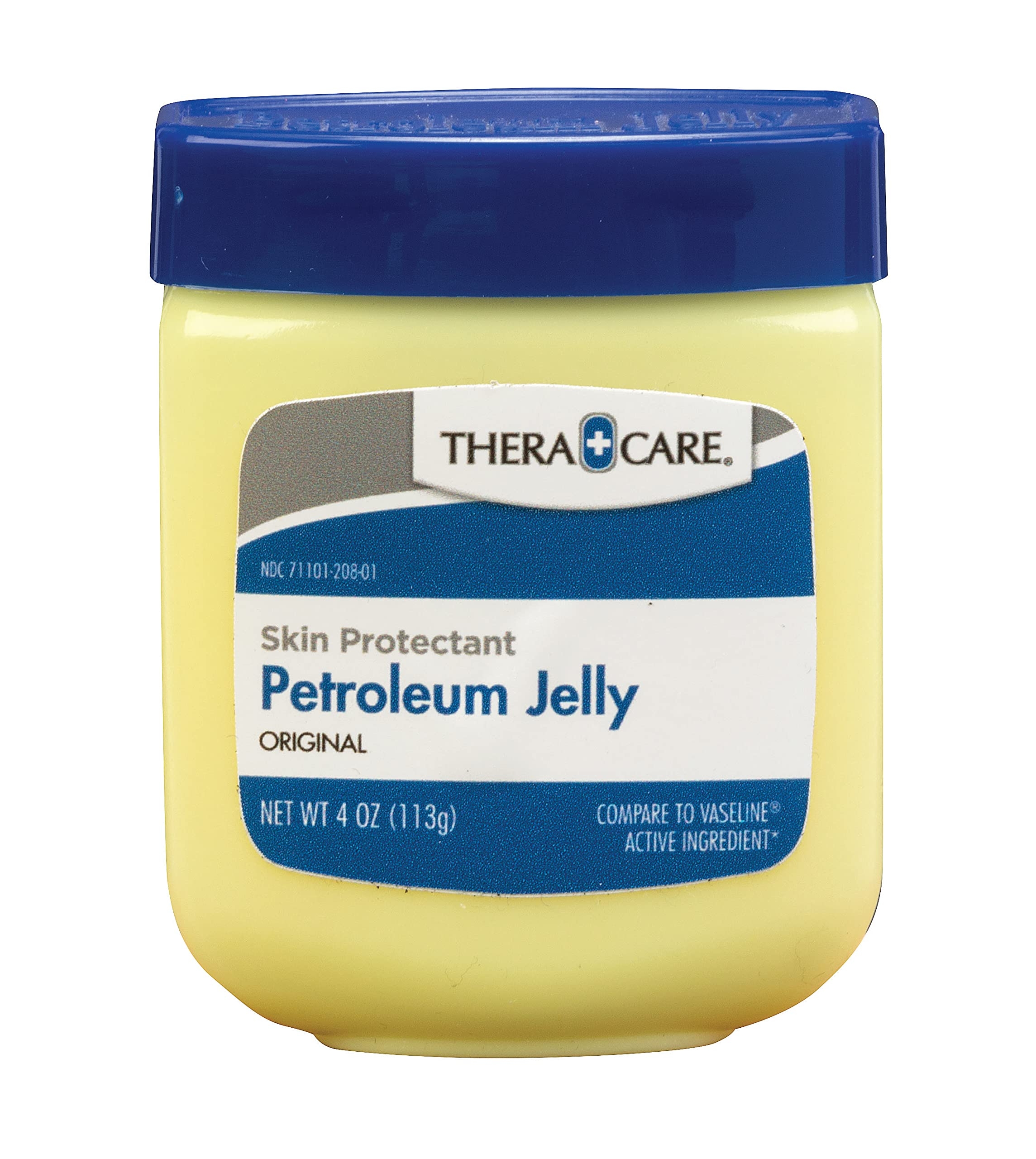 Thera Care Petroleum Jelly Skin Protectant | Ideal for Dry, Itchy, Sensitive Skin | Provides Dry Skin Relief | Protects Minor Cuts, Scrapes & Burns | 4 oz.