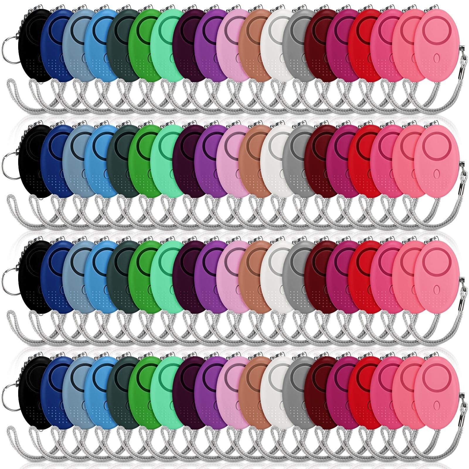 Kanayu 76 Pcs Personal Alarm Bulk 130DB Safe Sound Emergency Safety Self Defense Security Alert Keychain with Led Light Personal Protection Alarm for Women Girls Kids Elderly (Mixed Colors)