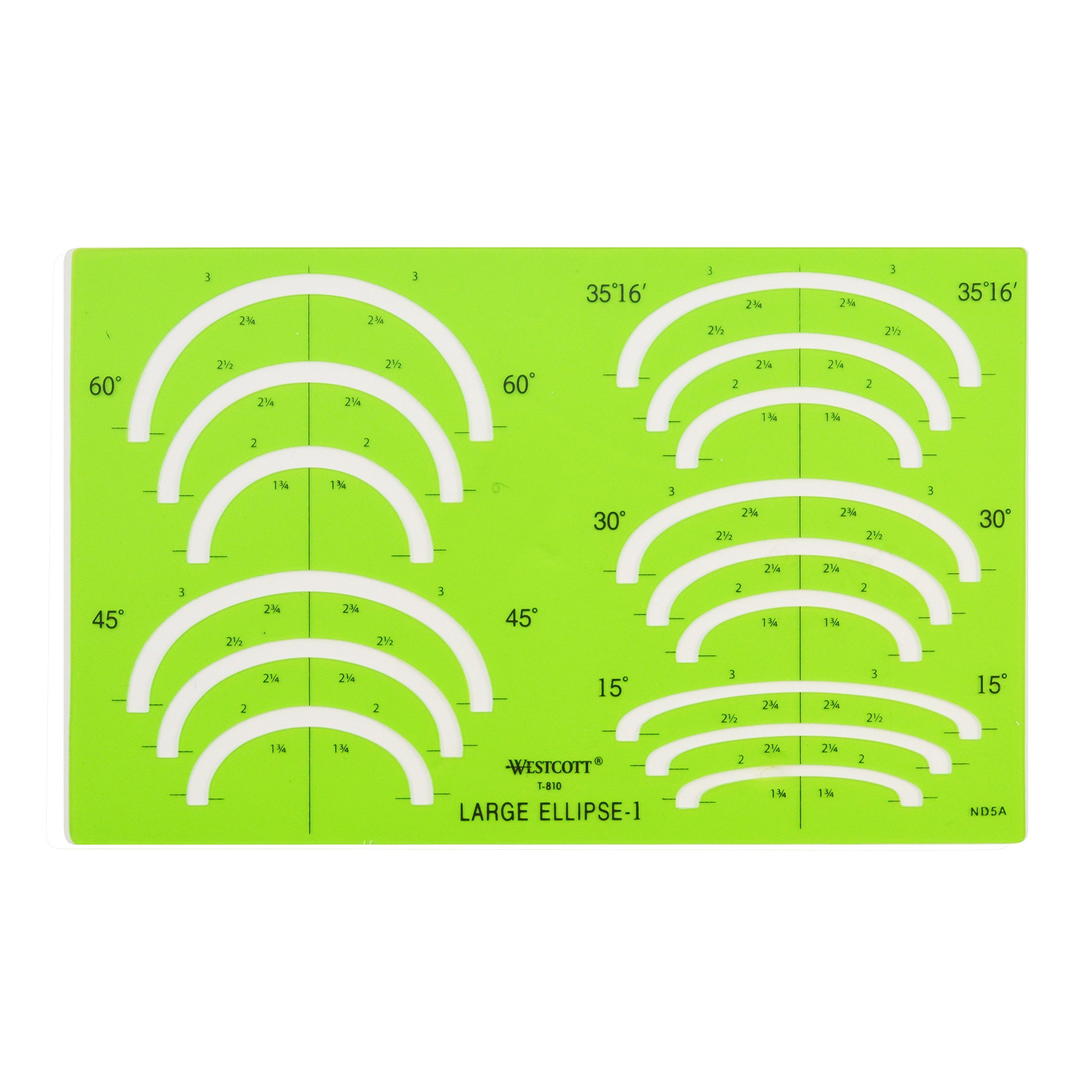 Westcott Large Ellipse Template #1 (T-810)