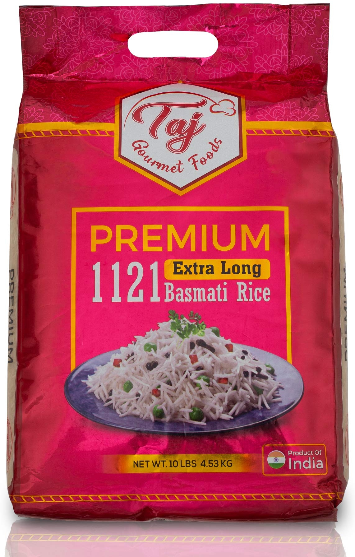 TAJ Premium 1121 Basmati Rice, Extra Long Grain Basmati Rice from India | 10lbs