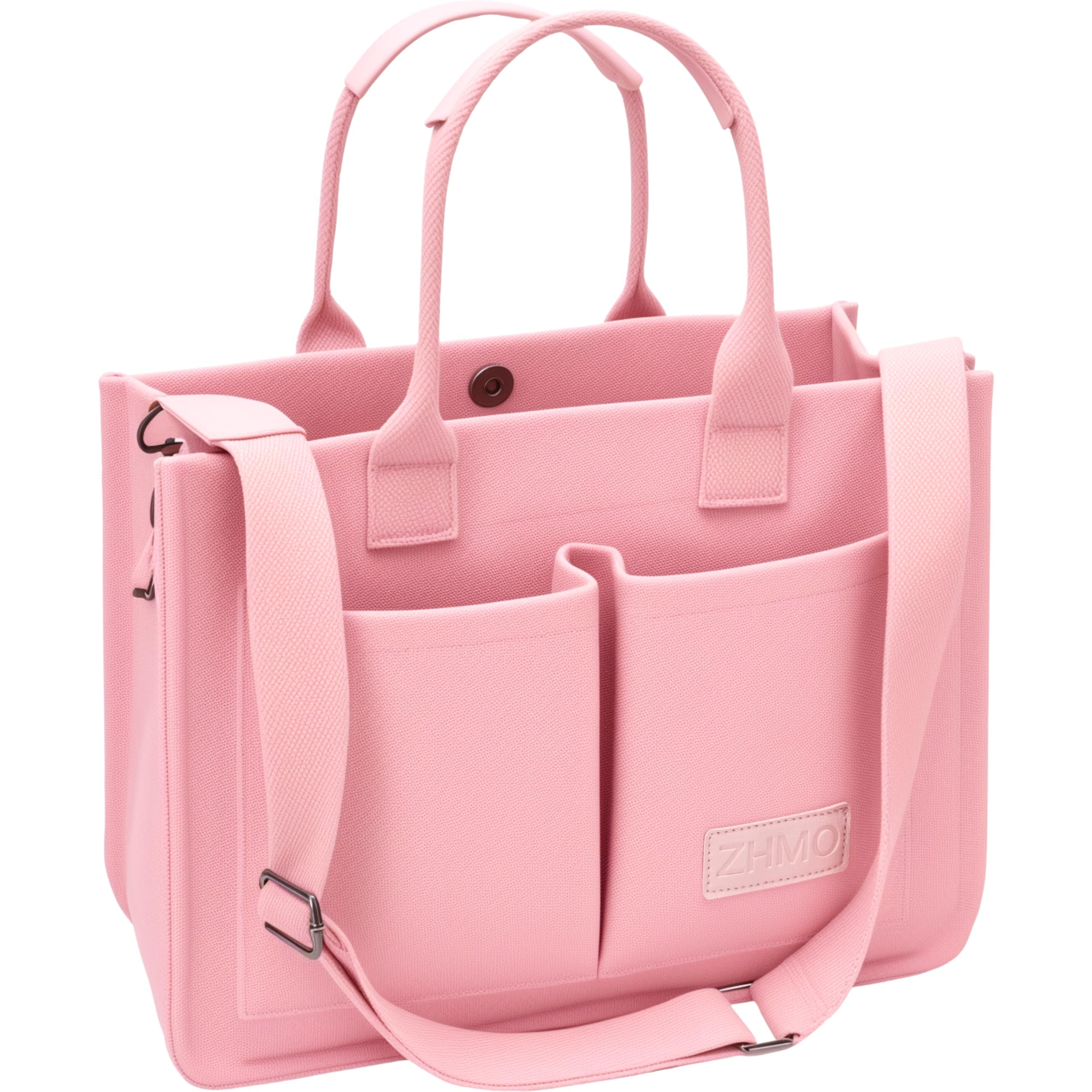 Tote Bag for Women With Compartments,Large Canvas Tote Women's Purse Crossbody Bags Work Laptop Book Bag Satchels Handbags