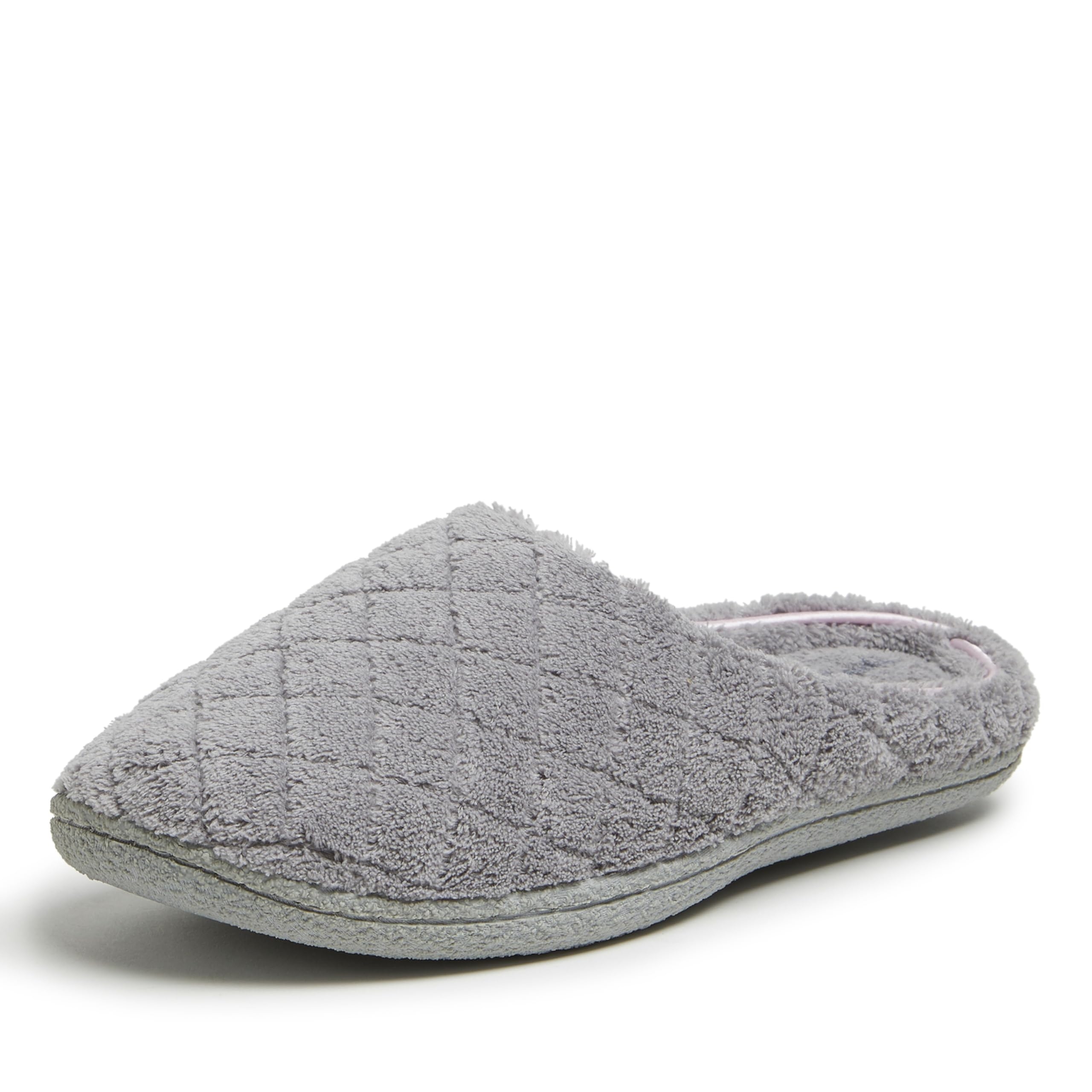 Dearfoams Women's Leslie Quilted Terry Clog with Wide Widths Slipper