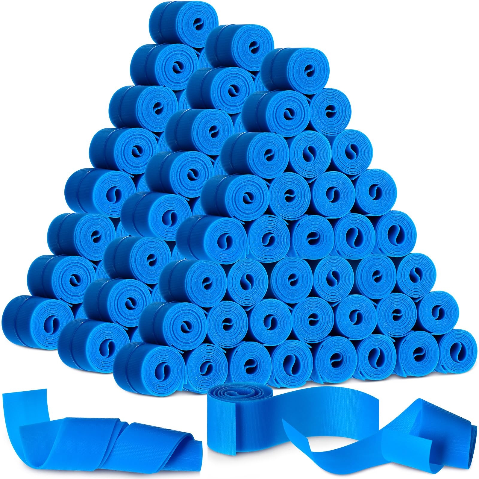 Timgle 500 Pack Disposable Tourniquet First Aid Elastic Tourniquets Bulk Latex Free Blue Medical Hemostatic Bandages Nursing Supplies Essentials for Outdoor Sport
