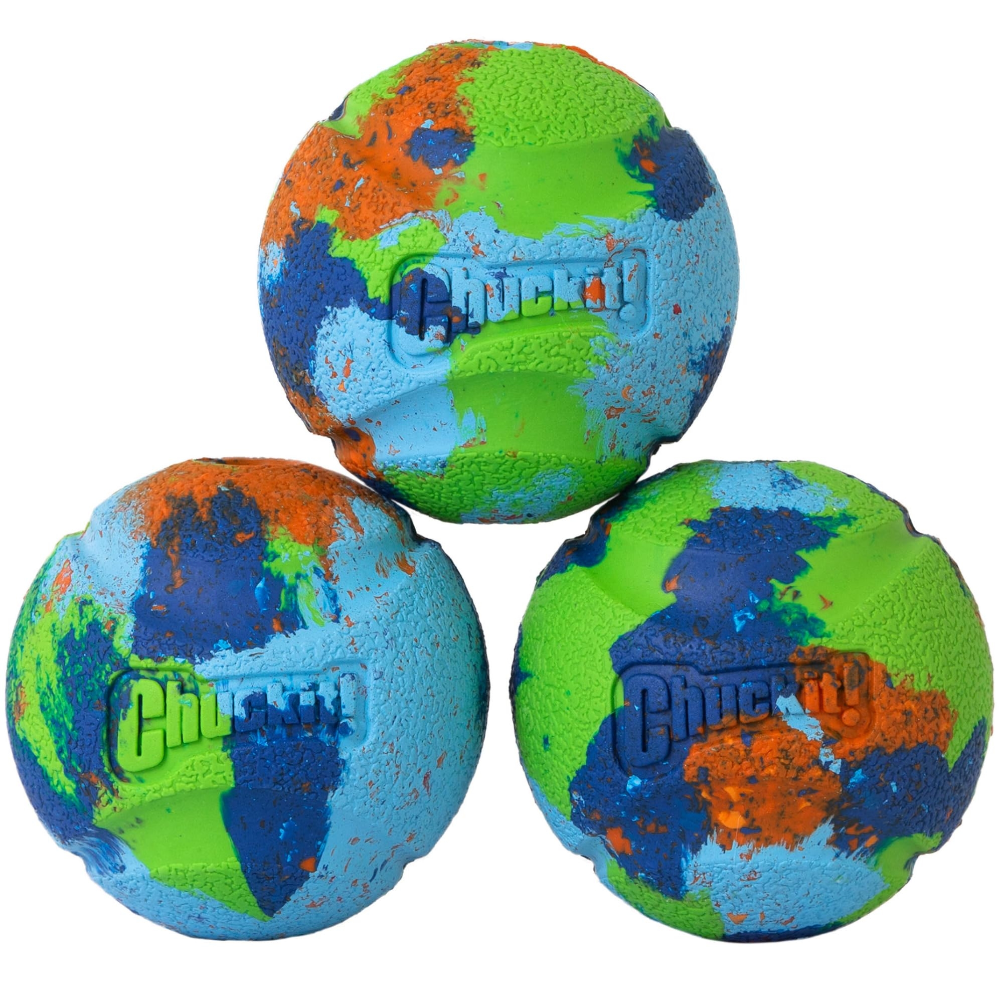 Chuckit! Limited Edition EcoFetch Ball Dog Toy, Medium (2.5 Inch Diameter) Pack of 3, for Breeds 20-60 lbs