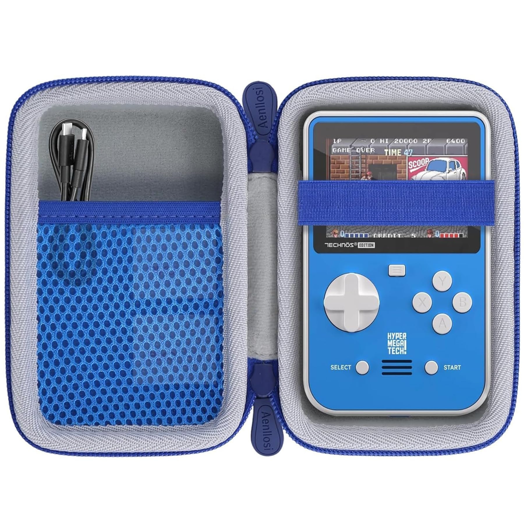 Aenllosi Hard Carrying Case Compatible with Blaze Technos/Atari/Taito/Capcom/Neo-Geo/Data East Super Pocket Arcade Gaming Handhled, White (Case Only)