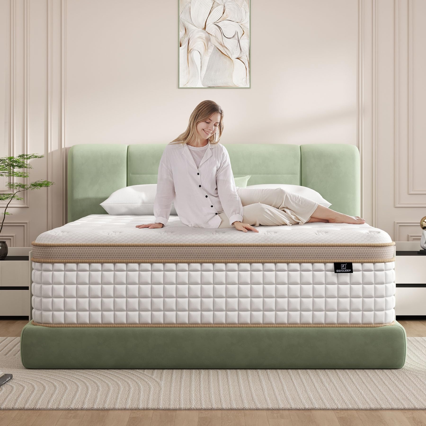 Firm King Mattress, [Enhanced] 14 Inch King Size Hybrid Mattress with Gel Memory Foam & Independent Pocket Springs, Pressure Relief, Strong Edge Support, 365-Night Trial, CertiPUR-US