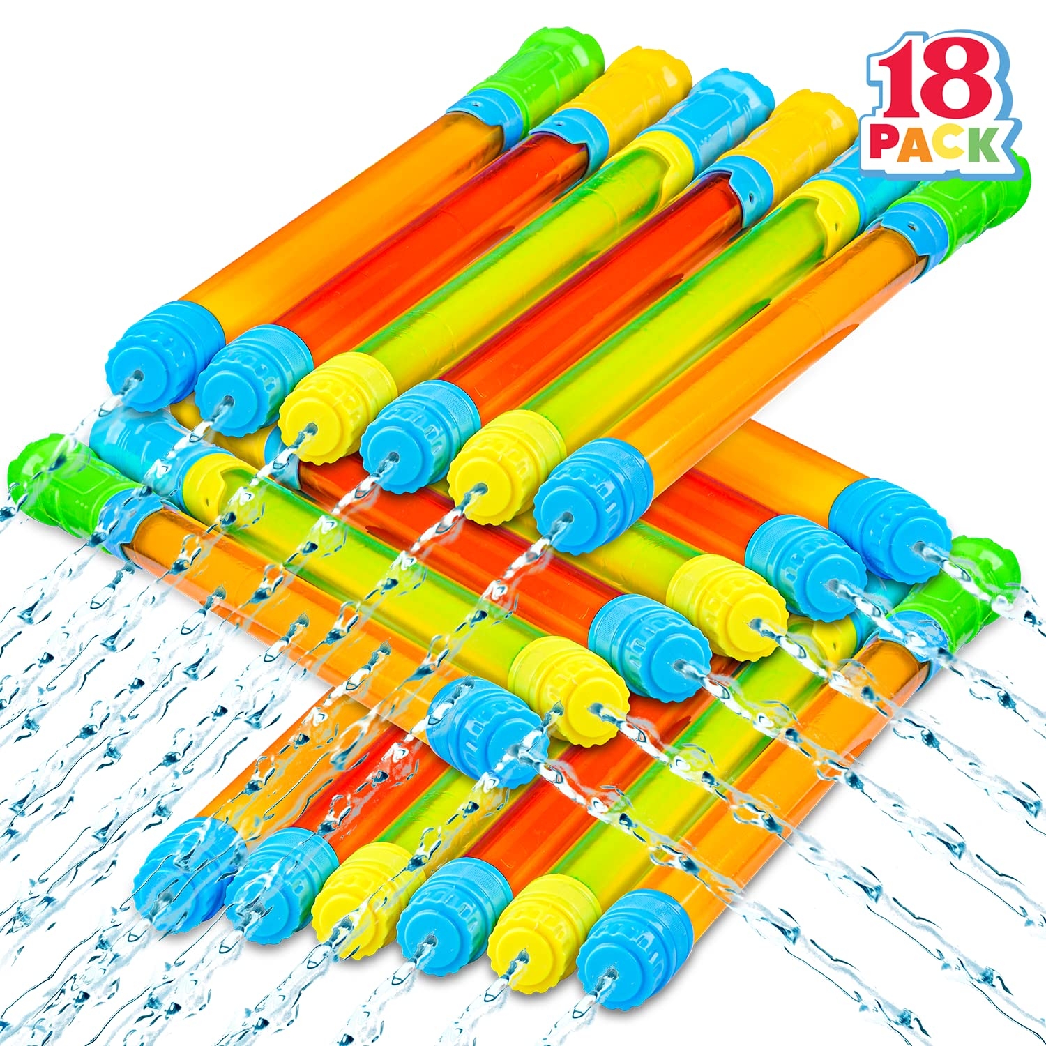 JOYIN 18 Pack 16.5'' Water Gun,Super Soaker Blaster Squirt Guns, Bulk Summer Outdoor Swimming Pool, Backyard, Beach Water Game Fighting Play Pool Toys