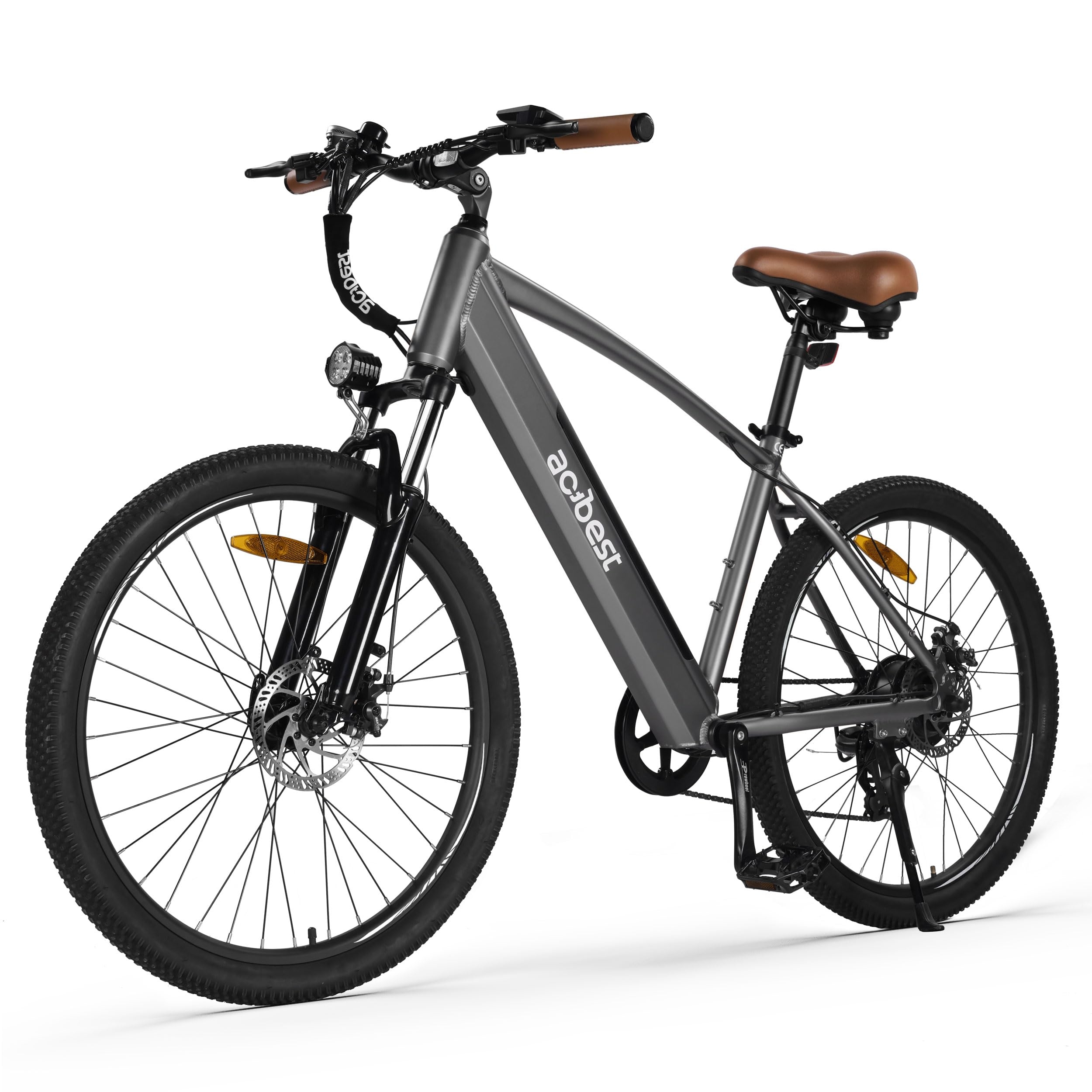 ACTBEST Core Electric Bike for Adults - Peak 1000W Brushless Motor Ebike, 468&500Wh Removable Built in Battery 26&27.5X2.1 Tire Step Over Bicycle with 7 Speed, Commute E Bikes