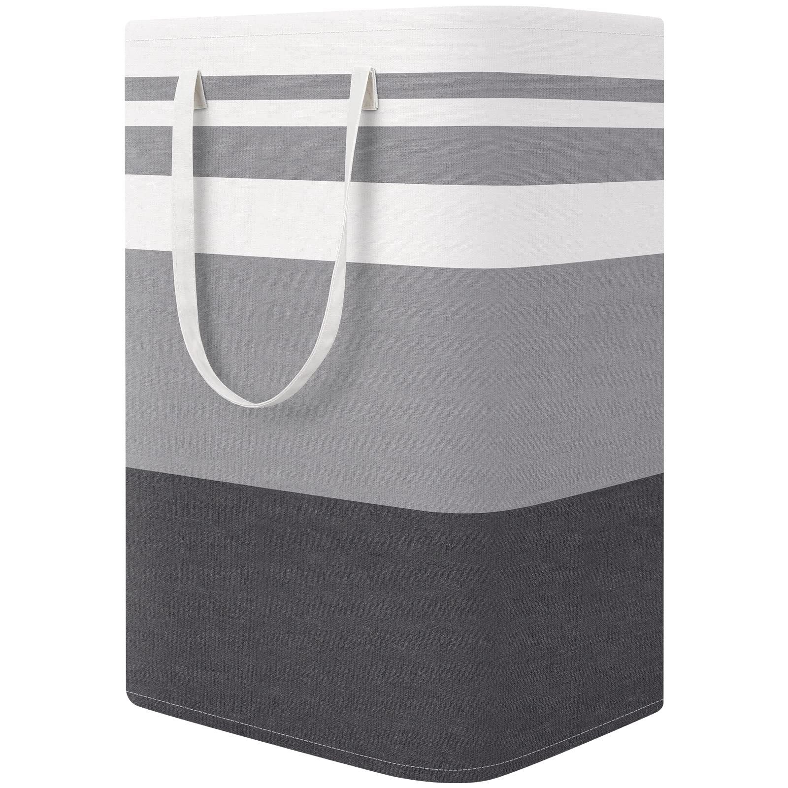 StorageRight Large Collapsible Laundry Basket Hamper with Easy Carry Handles，Freestanding Clothes Hampers for Laundry, Bedroom, Dorm, Towels, Toys, 75L, Gradient Grey