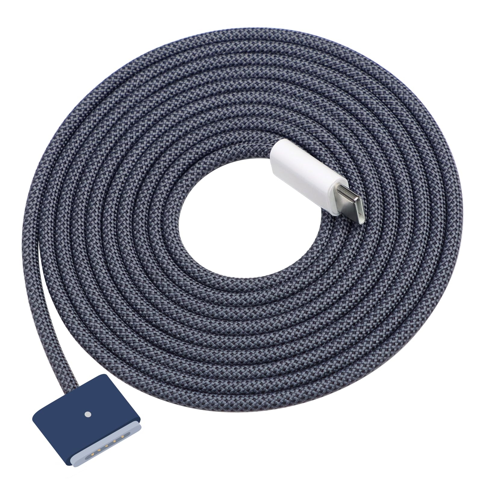 DERLULU USB-C to Magnetic 3 Fast Charging Cable (2 m/6.6 ft), USB C Cable Compatible with MacBook Air (15''/13'' M3 2024, 15" M2 2023, 13" M2 2022), MacBook Pro (16"/14" 2023/2021), Midnight Blue