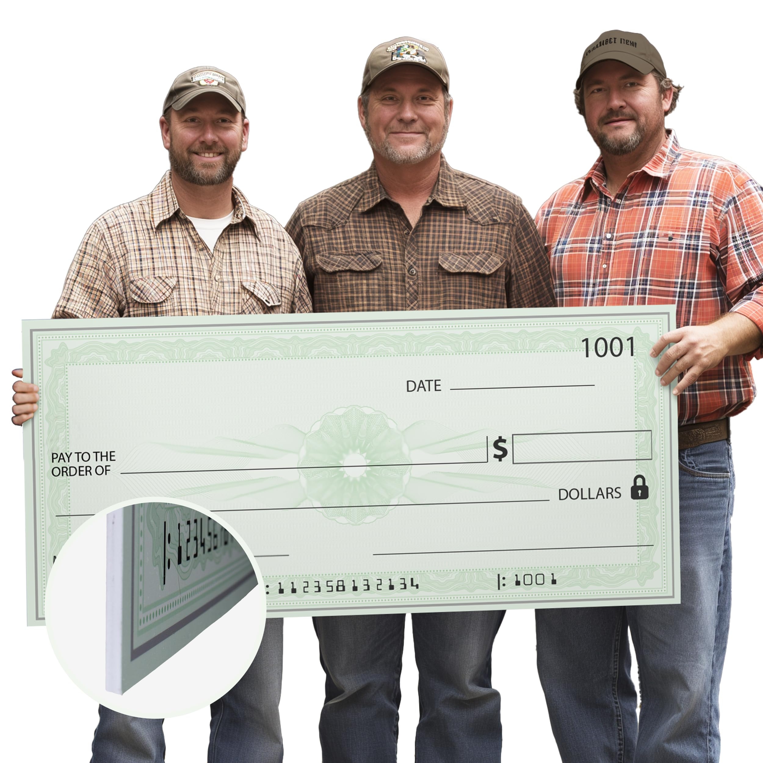 Giant Check | 36x16 Dry Erase Big Check for Presentations - Oversized Fake Check Award