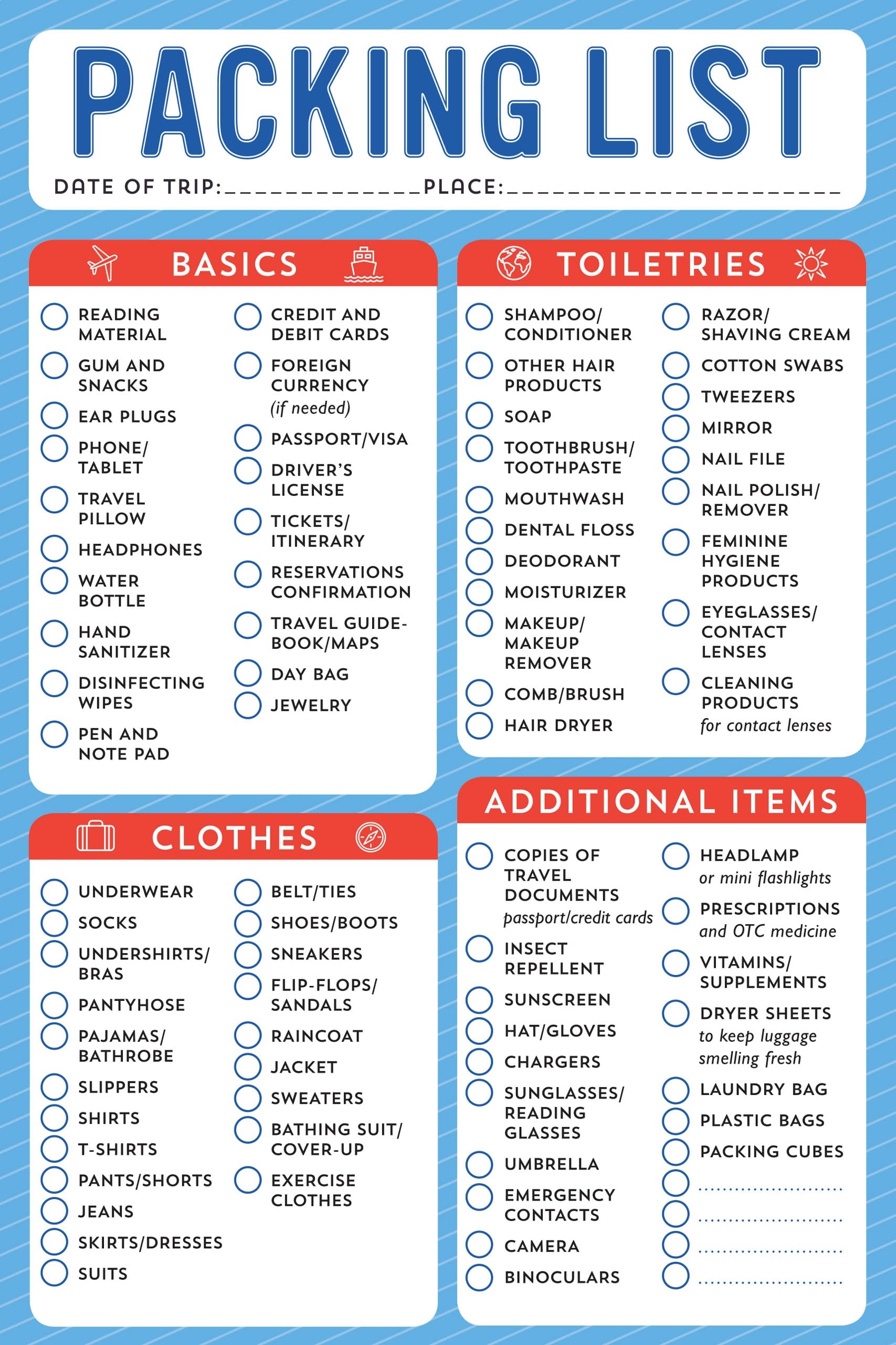Packing List - Note Pad (60 sheets)