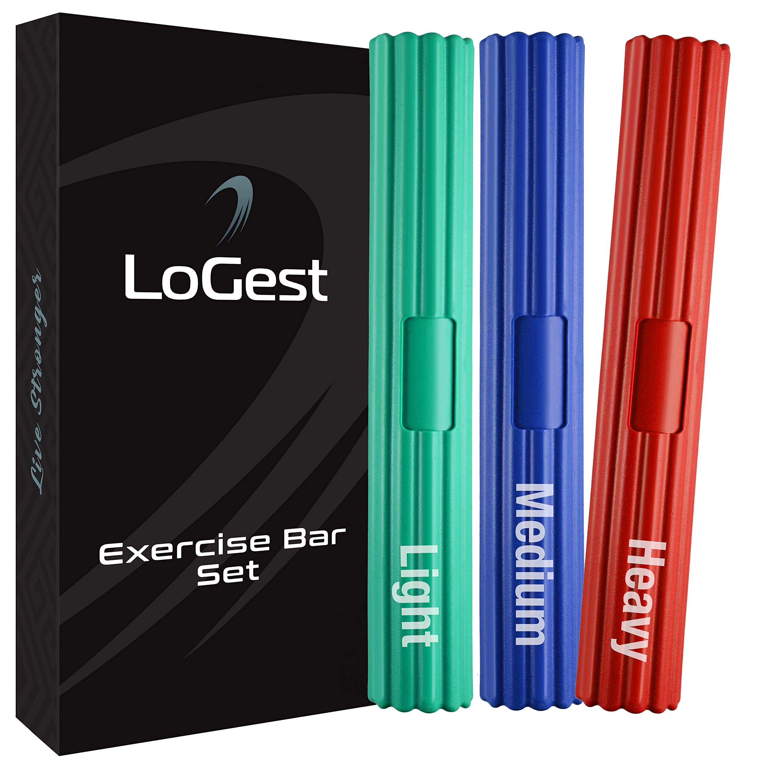 Logest Twist Hand Exerciser Bars for Physical Therapy - Relieves Tendonitis Pain & Improve Grip Strength - Tennis Elbow, Golfer's Elbow, Tendonitis, Wrist, Forearms Pain Relief Hand Therapy Bar