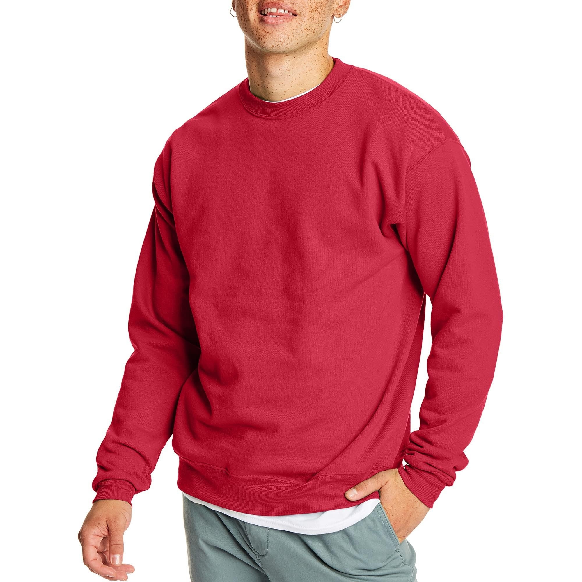 Hanes Men's EcoSmart Fleece, Pullover Crewneck Sweatshirt, 1 or 2 Pack