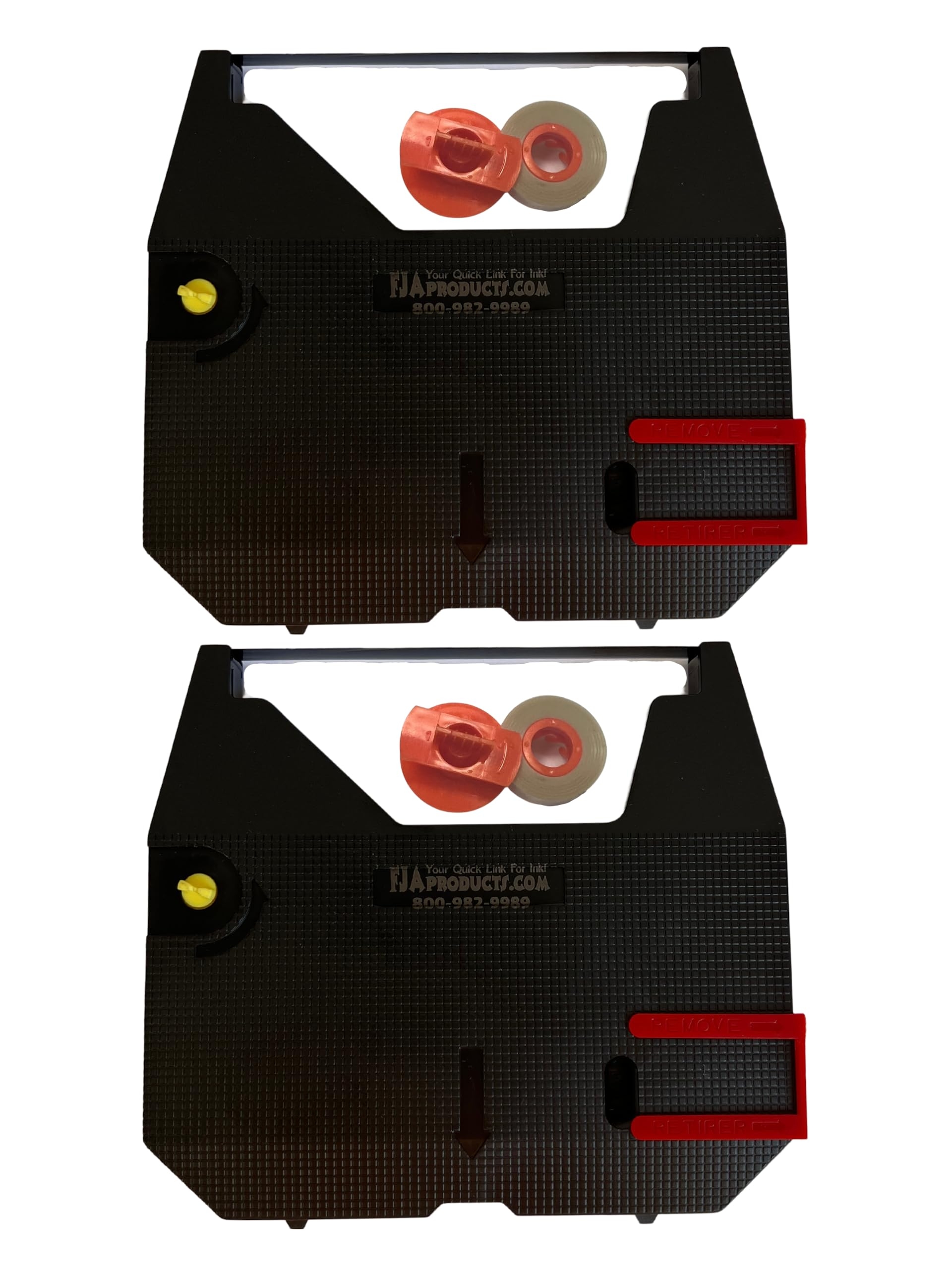 FJA Products Compatible Typewriter Ribbons & Correction Tape Spools for Brother AX10, AX15, SX4000, GX6750 Typewriters. Includes 2 Black Typewriter Cassettes and 2 Lift Off Correction Spools
