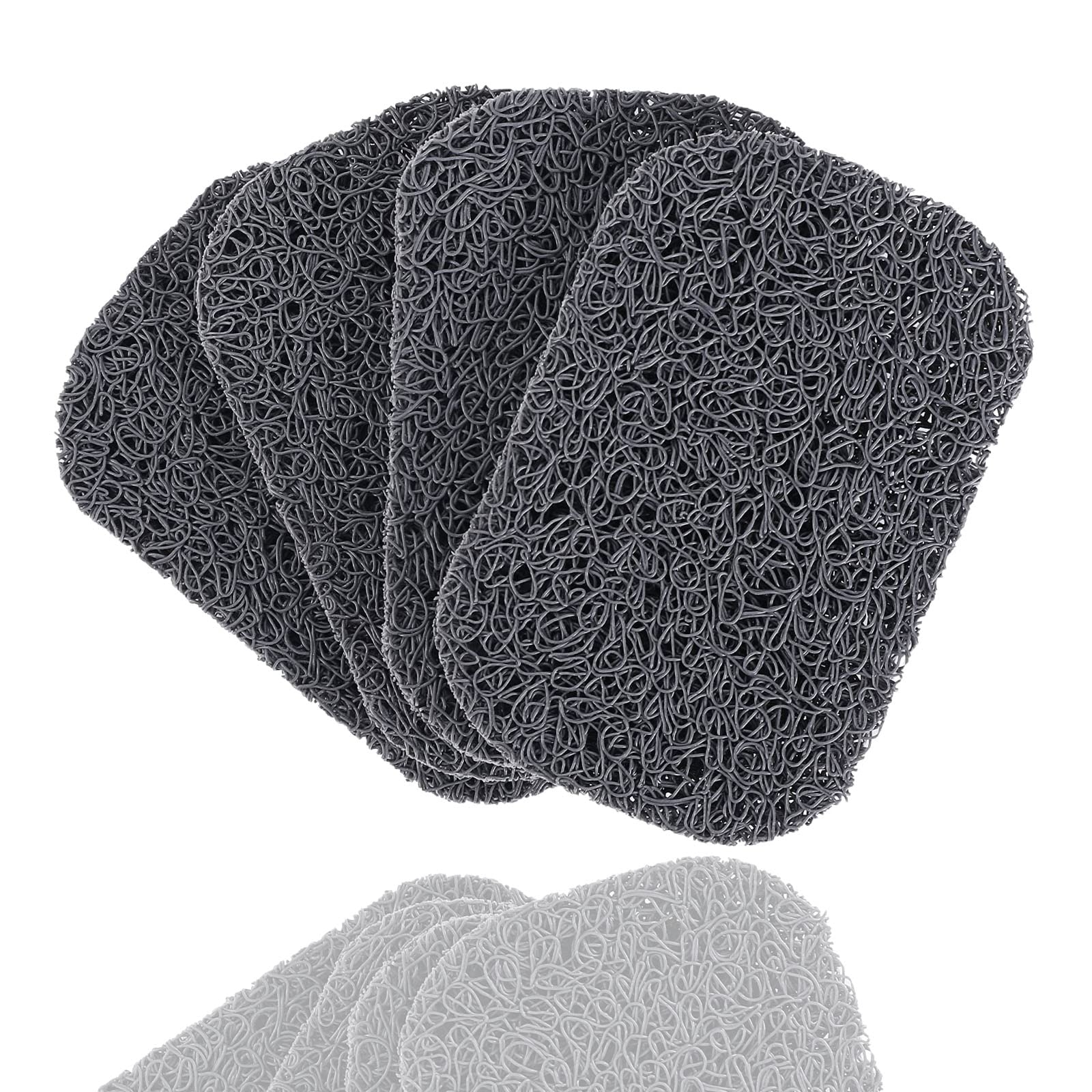 Soap Saver Pads, Non-Slip Soap Holder Pad, Self Draining Soap Bar Holder Pads, Soap Saver Dish for Shower Kitchen Bathroom Travel Hotel Cleaning Supplies (Gray, 4)