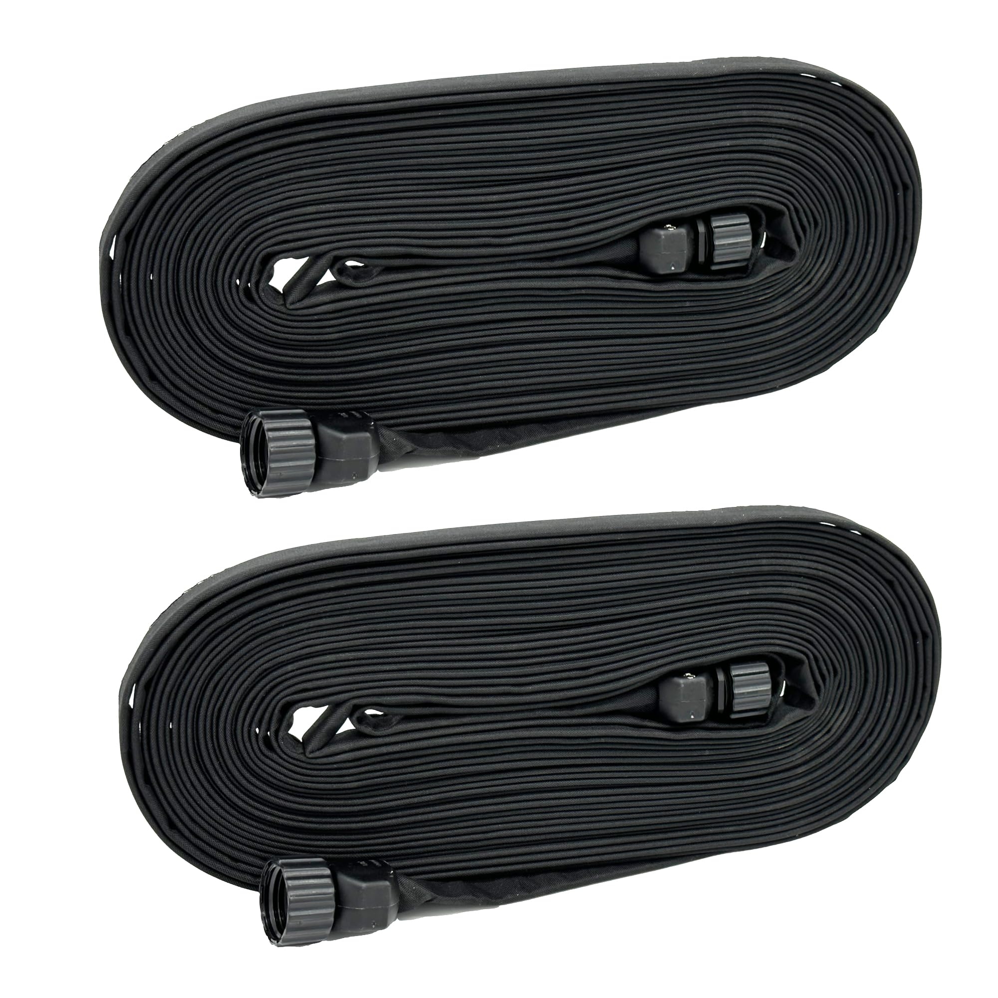 Rocky Mountain Goods Soaker Hose Flat (75’ Pack of 2)- Heavy Duty Double Layer Design - Saves 70% Water - Consistent Drip Throughout Hose - Leakproof Guarantee - Garden/Vegetable Safe