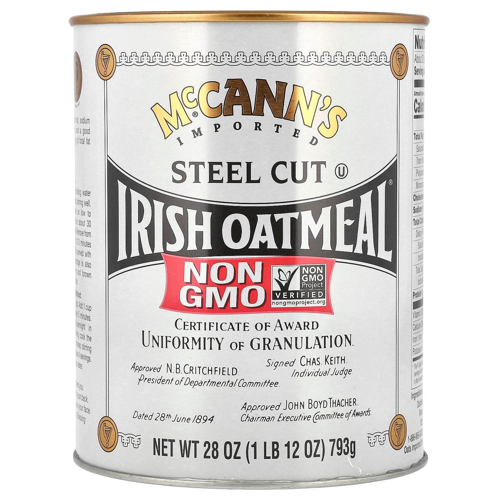 McCann's Irish Steel Cut Oatmeal 28 Ounces